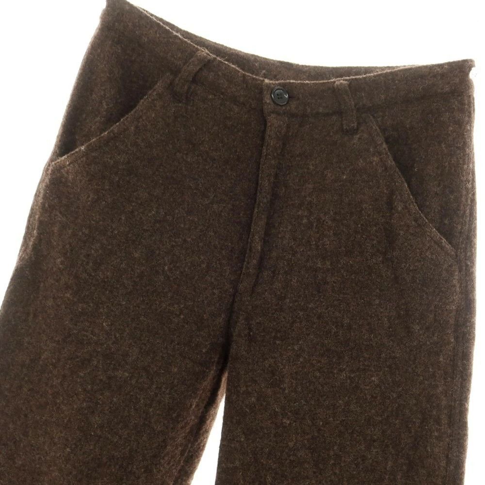 Comme des Garcons SHIRT Casual Pants Wool Nylon Casual Slacks Zipper Plain Brown Size US 30 / EU 46 - 4 Thumbnail