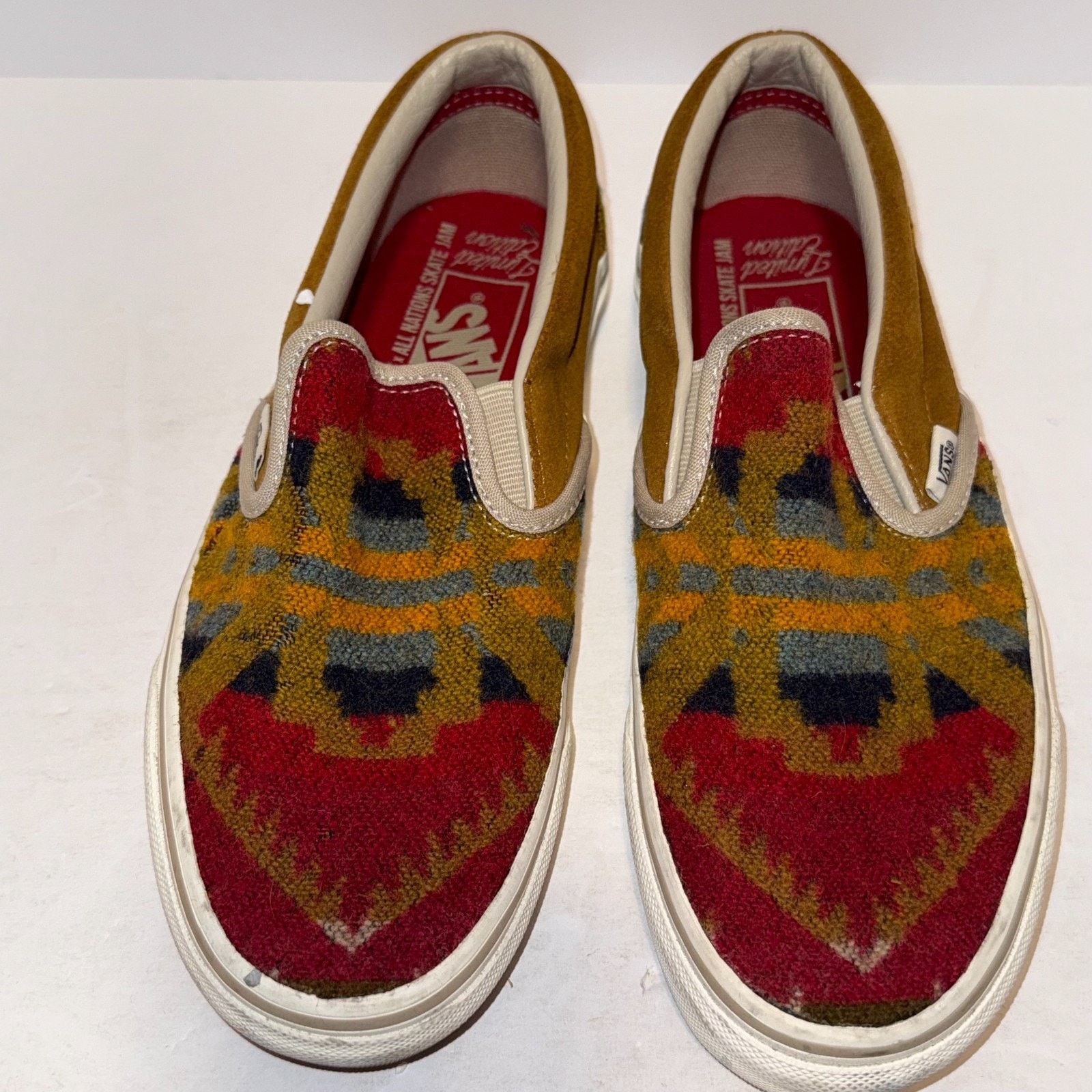 Vans RARE Vans All Nations Skate Jam Slip On Sz 5.5 Van Doren Size US 5.5 / EU 38 - 2 Thumbnail