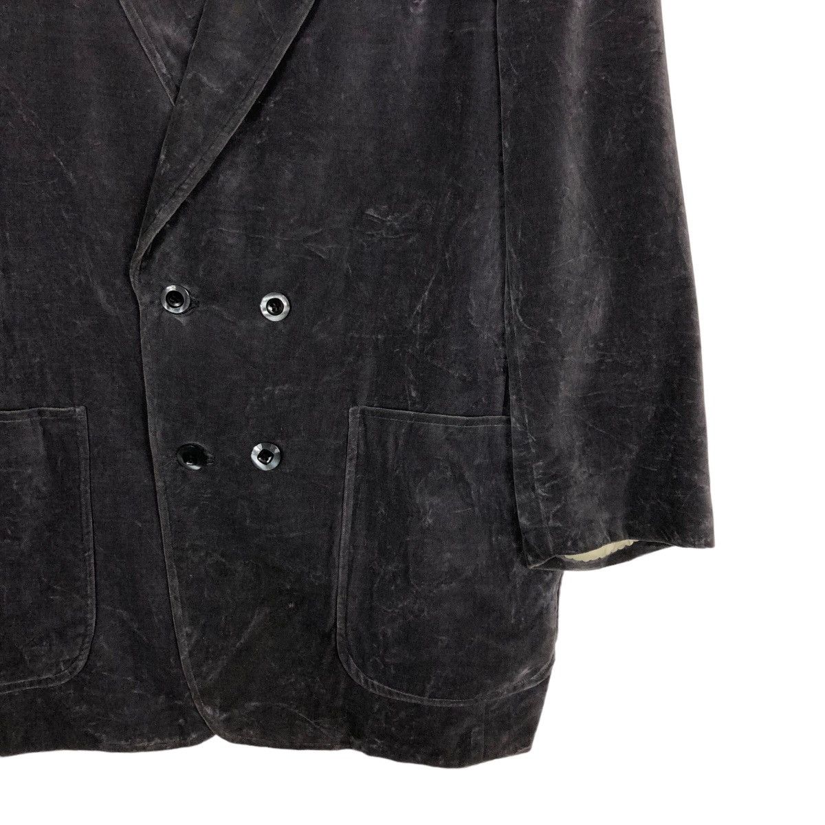 Japanese Brand Vintage Velvet Double Breast Coat Jacket Yves Saint Laurent Size US M / EU 48-50 / 2 - 5 Thumbnail