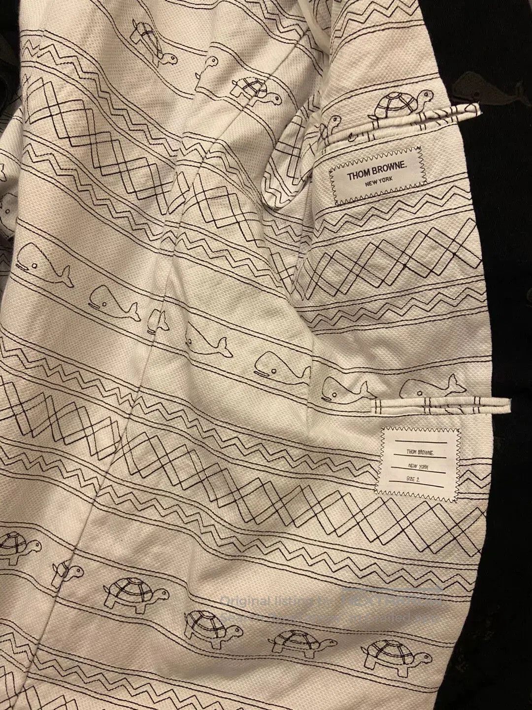 Thom Browne thom browne embroidered black coat with details. Size US M / EU 48-50 / 2 - 5 Thumbnail