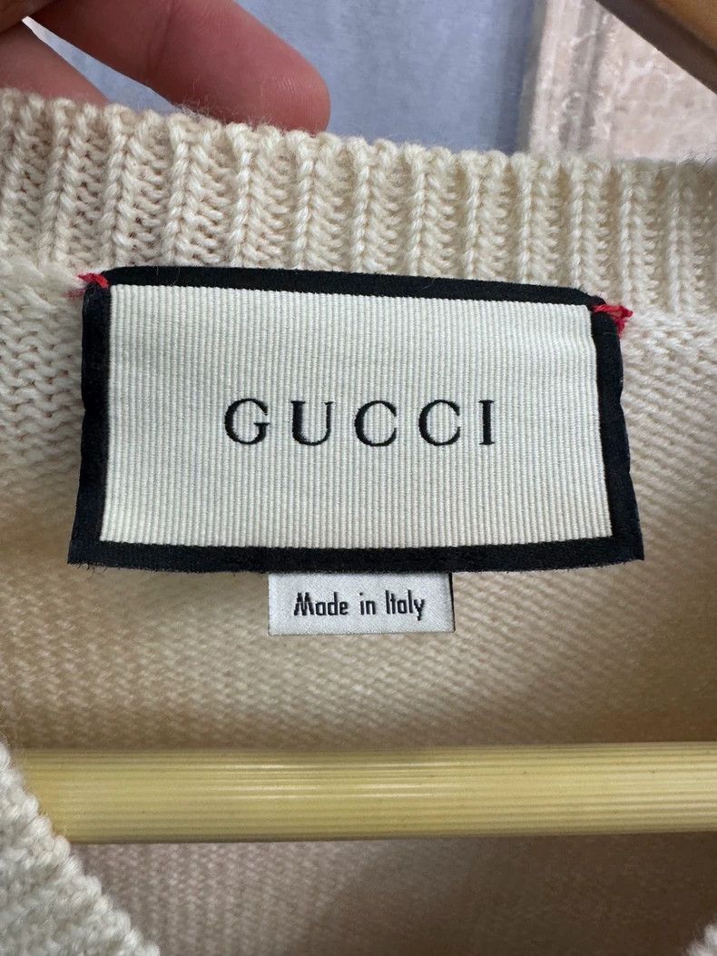 Gucci Gucci V-neck logo long-sleeved sweater 2501-Nextarrow Size US XS / EU 42 / 0 - 4 Thumbnail