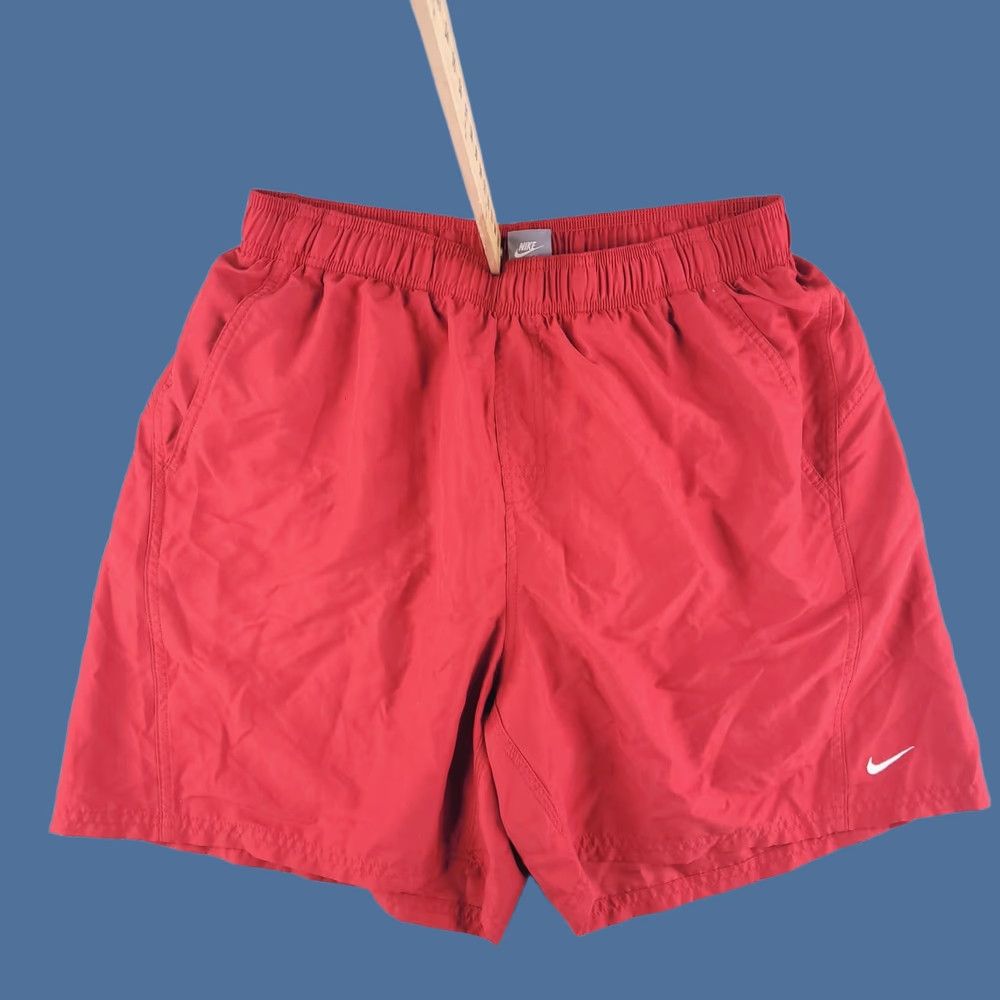 Nike Nike Shorts Mens L Red Swim Lined Retro y2k 90s Swim Bottom Style Holiday? Size US 33 - 1 Thumbnail