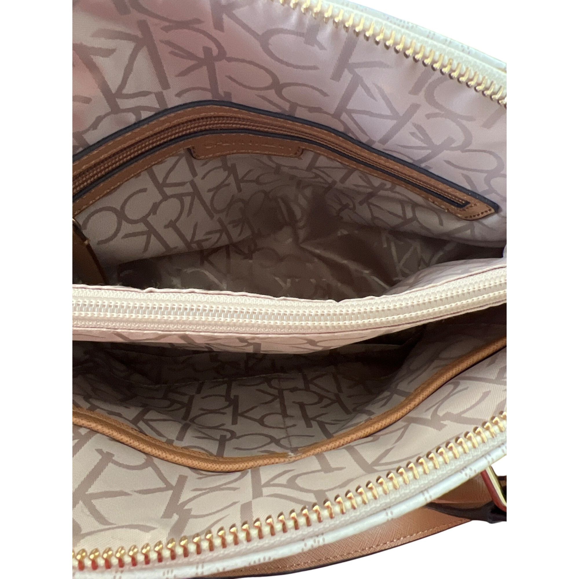 Calvin Klein Calvin Klein Signature Logo Round Satchel Handbag Purse Bag Size ONE SIZE - 9 Thumbnail