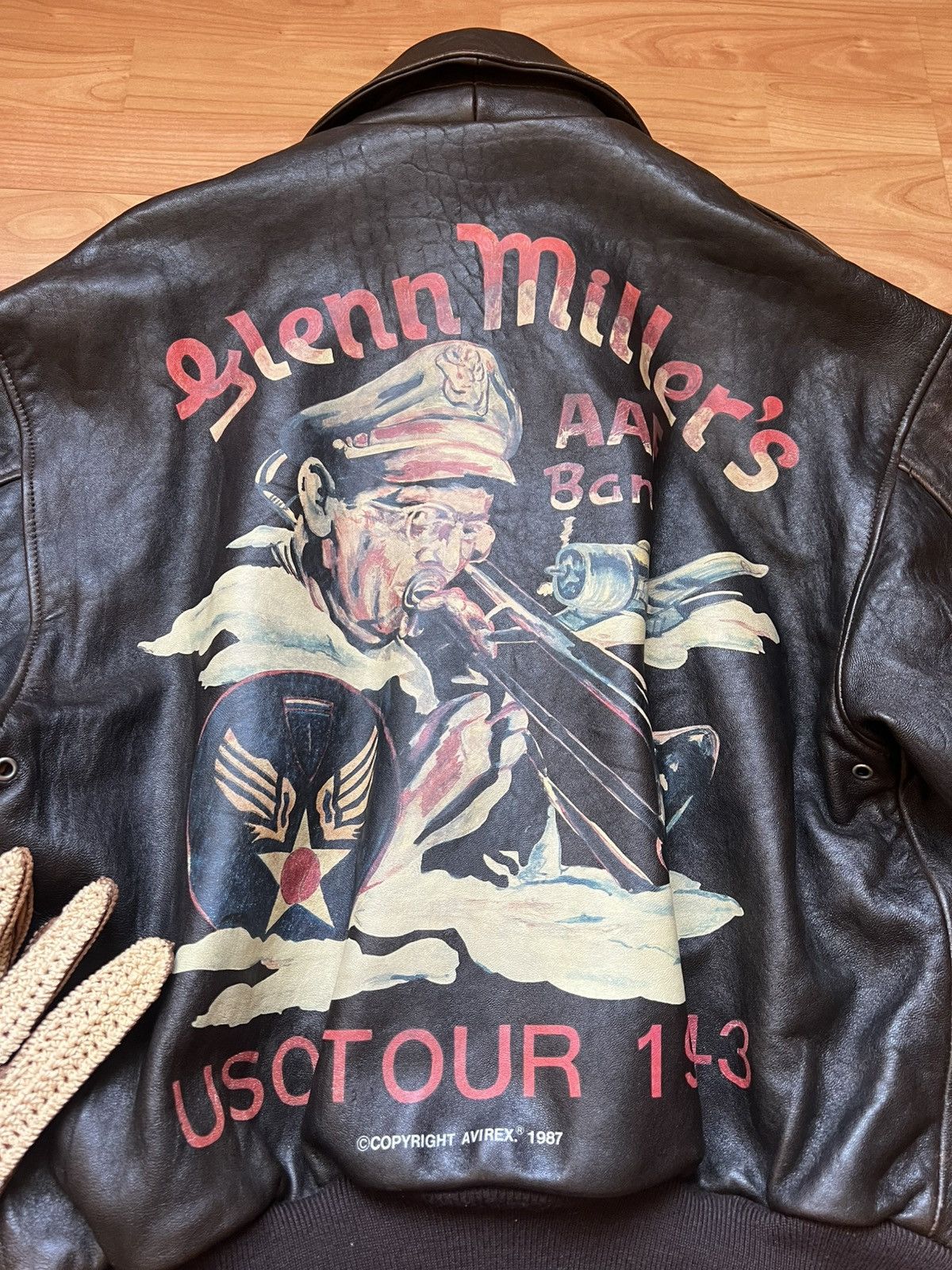 Avirex Avirex Flight Jacket Leather Glenn Miller’s Design Vintage Size US L / EU 52-54 / 3 - 5 Thumbnail