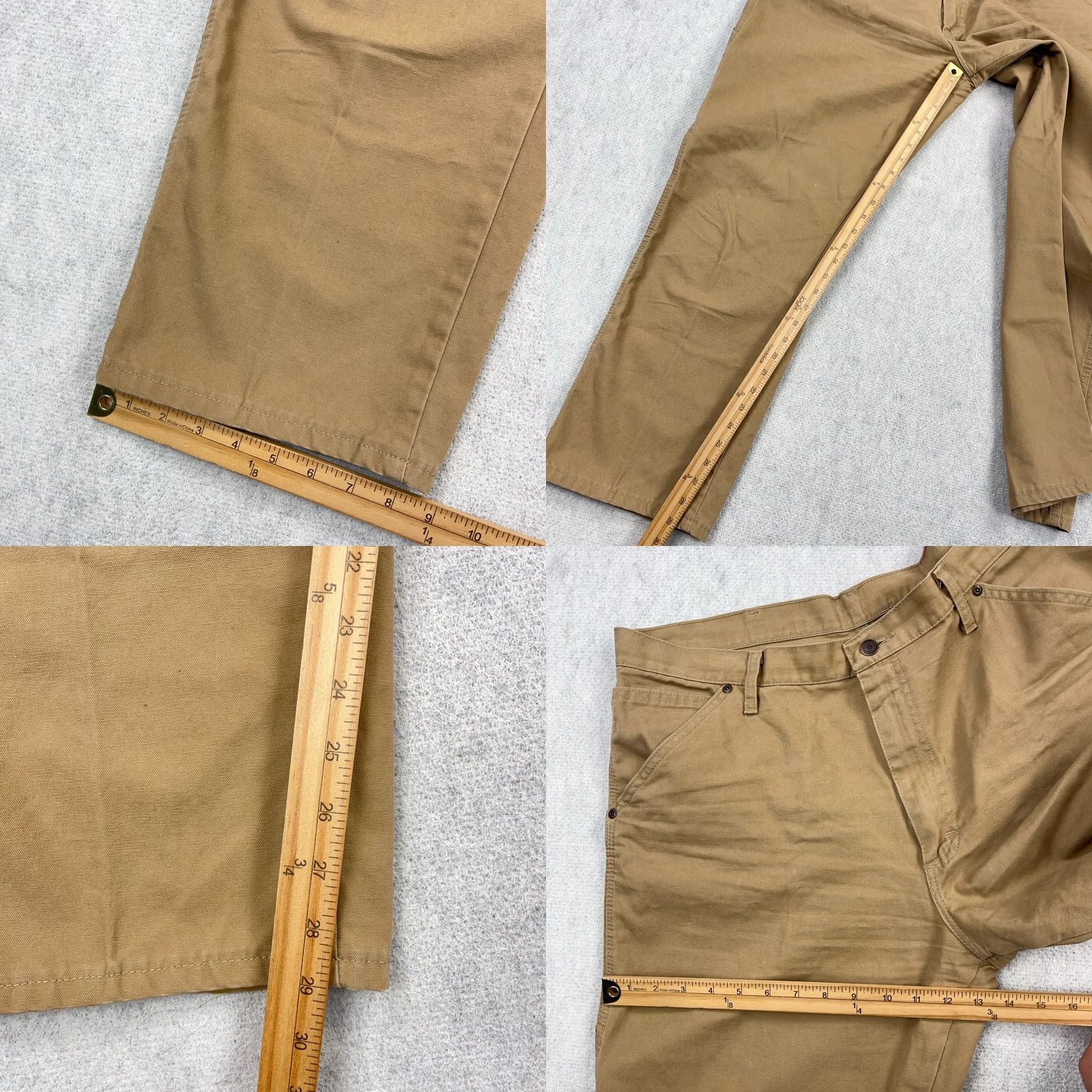 Wrangler VINTAGE Wrangler Carpenter Pants Men 36x30 Brown Duck Canvas Baggy Distressed VTG Y2K Size US 36 / EU 52 - 8 Thumbnail