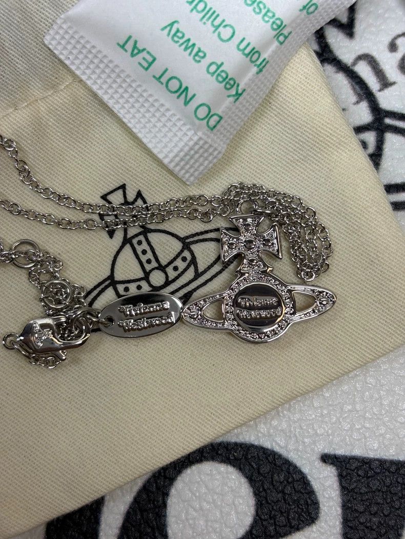 Vivienne Westwood Vivienne Westwood Pink Saturn necklace Size ONE SIZE - 5 Thumbnail