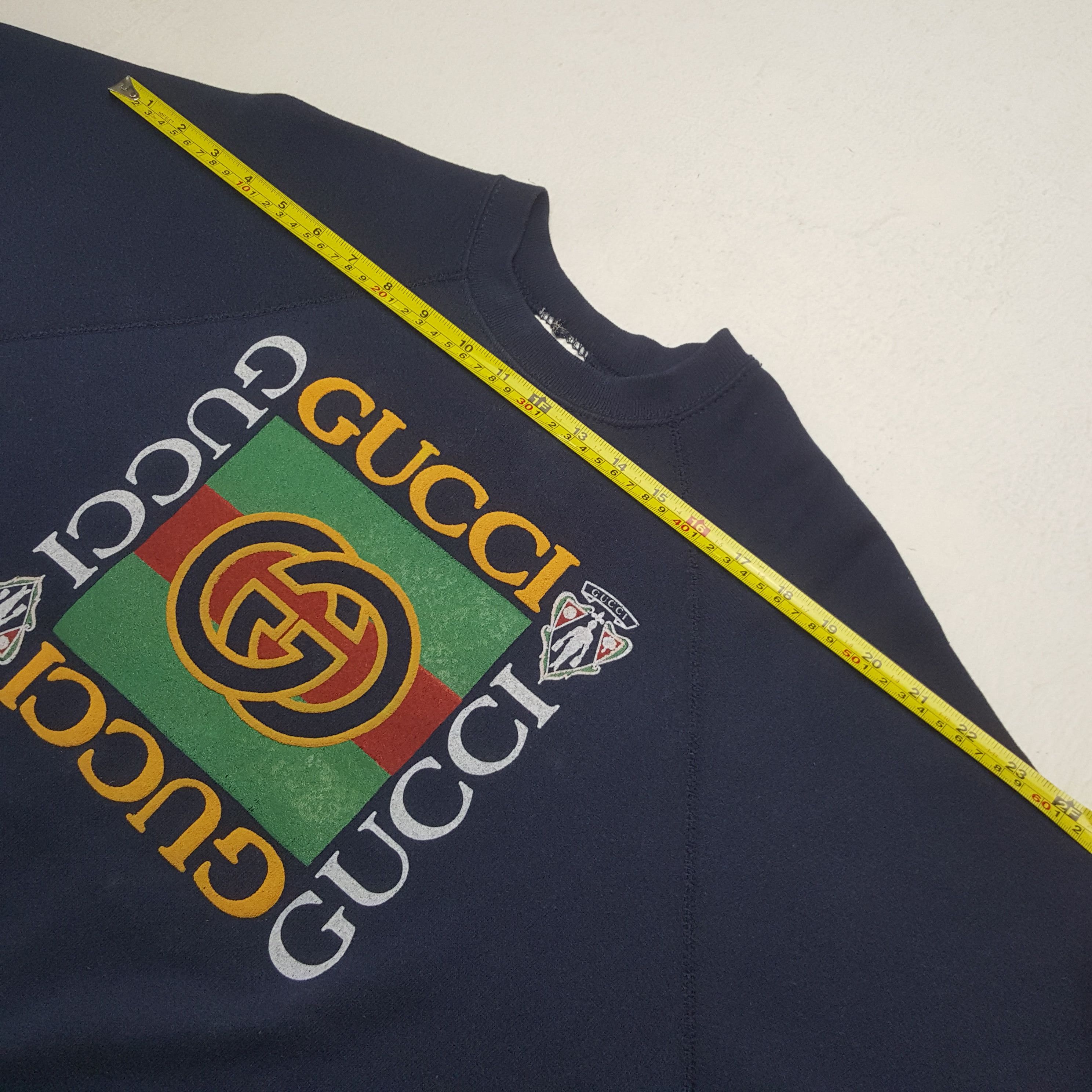 Designer Vintage Gucci Square Logo Sweatshirt Size US L / EU 52-54 / 3 - 6 Thumbnail