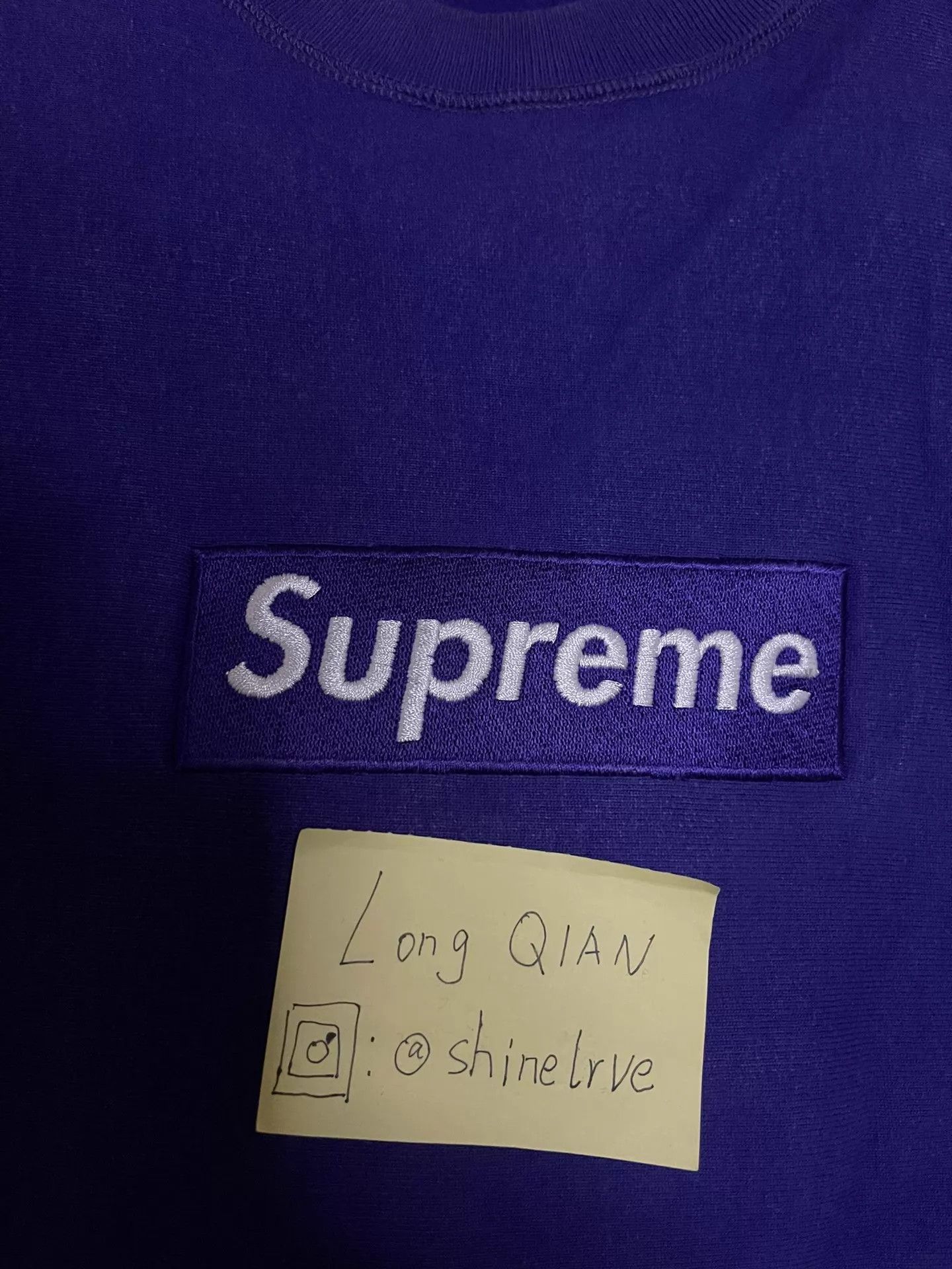 Supreme Supreme Box Logo Purple on Purple Crewneck L Size US L / EU 52-54 / 3 - 8 Thumbnail
