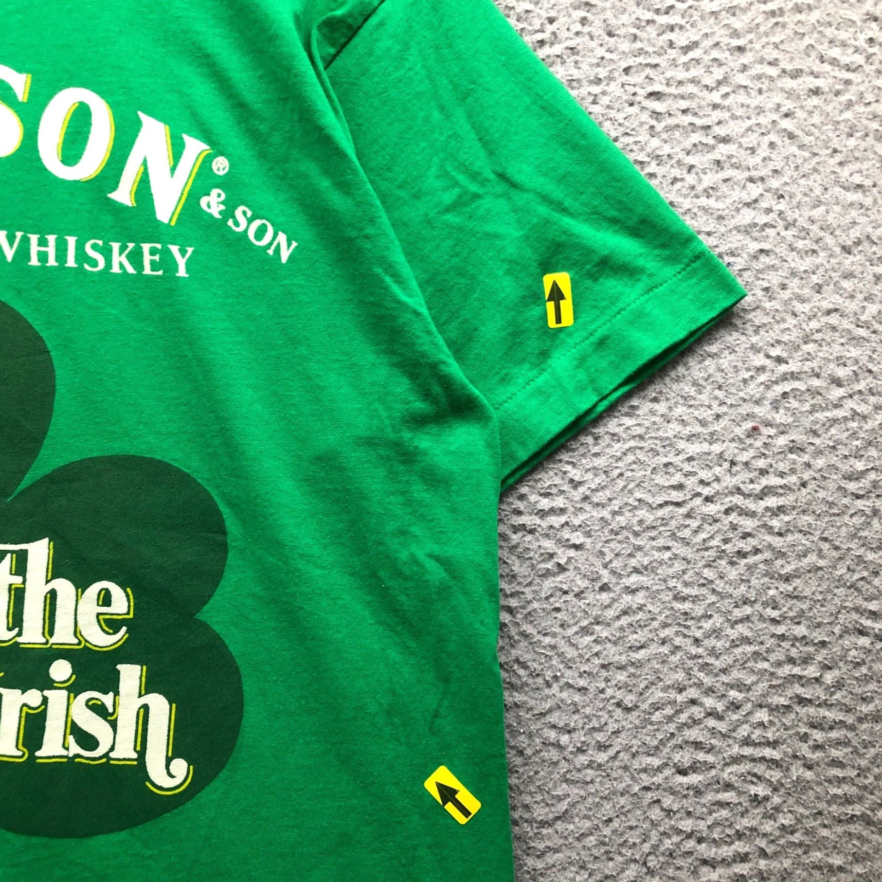 Fruit Of The Loom VINTAGE Jameson Irish Whiskey T-Shirt Mens L Green Graphic Retro 90s Flying Spirit Fruit of the Loom Shirt Size US L / EU 52-54 / 3 - 7 Thumbnail