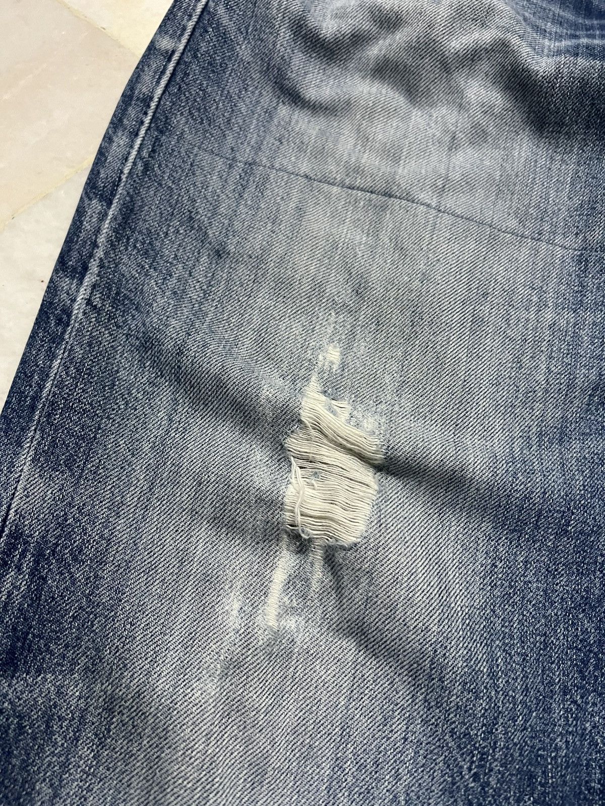 Lee 🌈80s Lee Riders Baggy Distress Zipper Jean Size US 35 - 13 Thumbnail