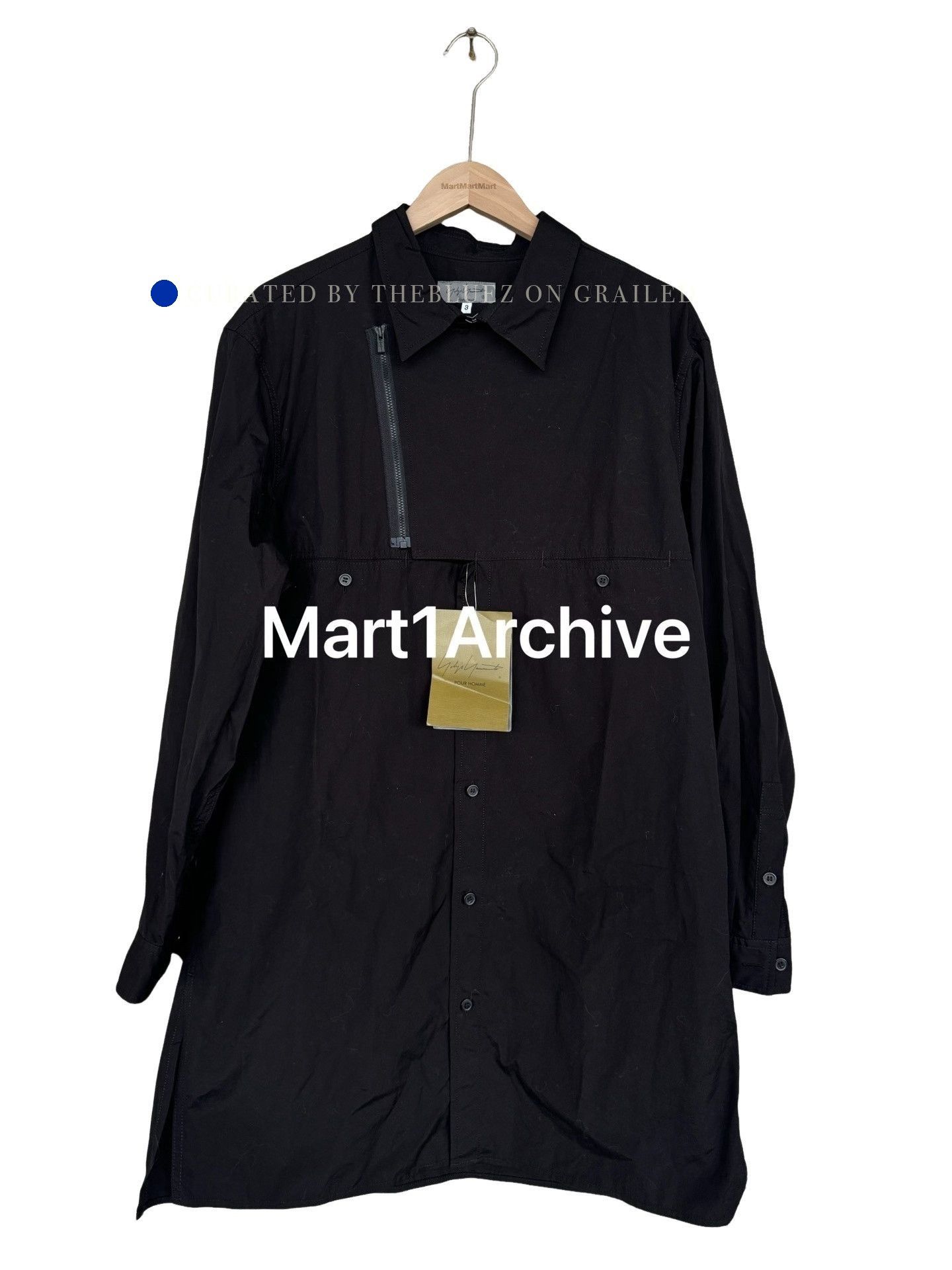 Yohji Yamamoto Black Long Sleeve Button-Up Shirt Size US L / EU 52-54 / 3 - 1 Thumbnail