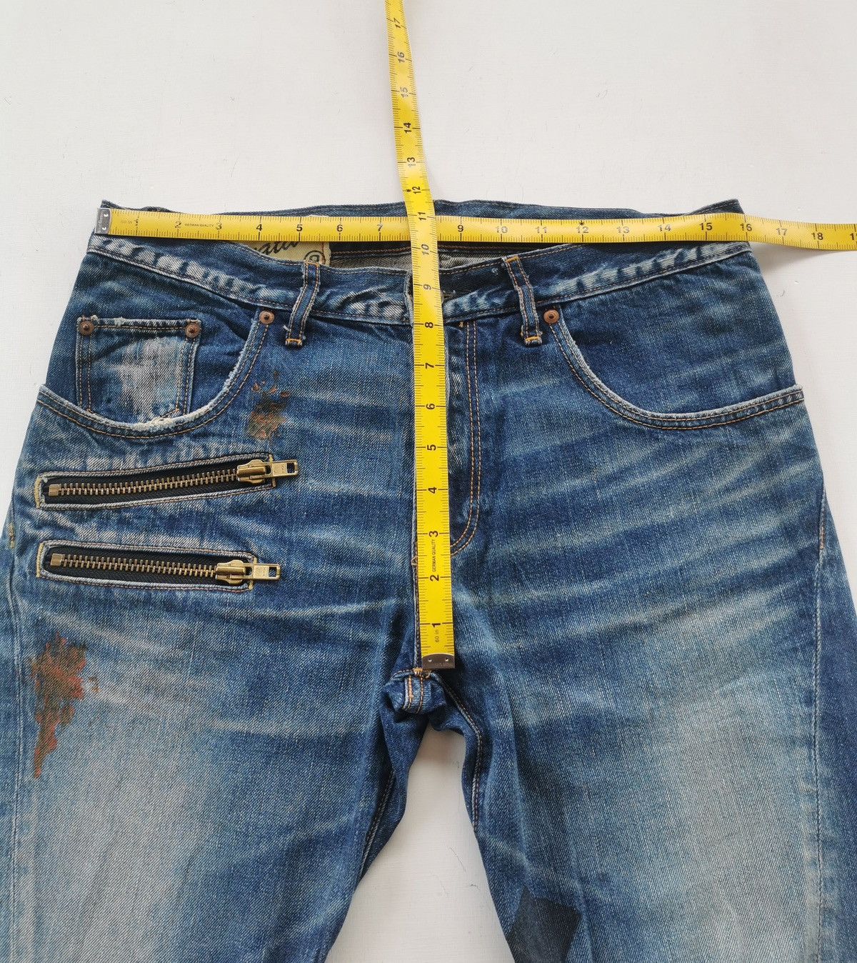 Japanese Brand RNA Alternativves Zipper Twist Leg Tapered Jeans Size US 32 / EU 48 - 12 Thumbnail