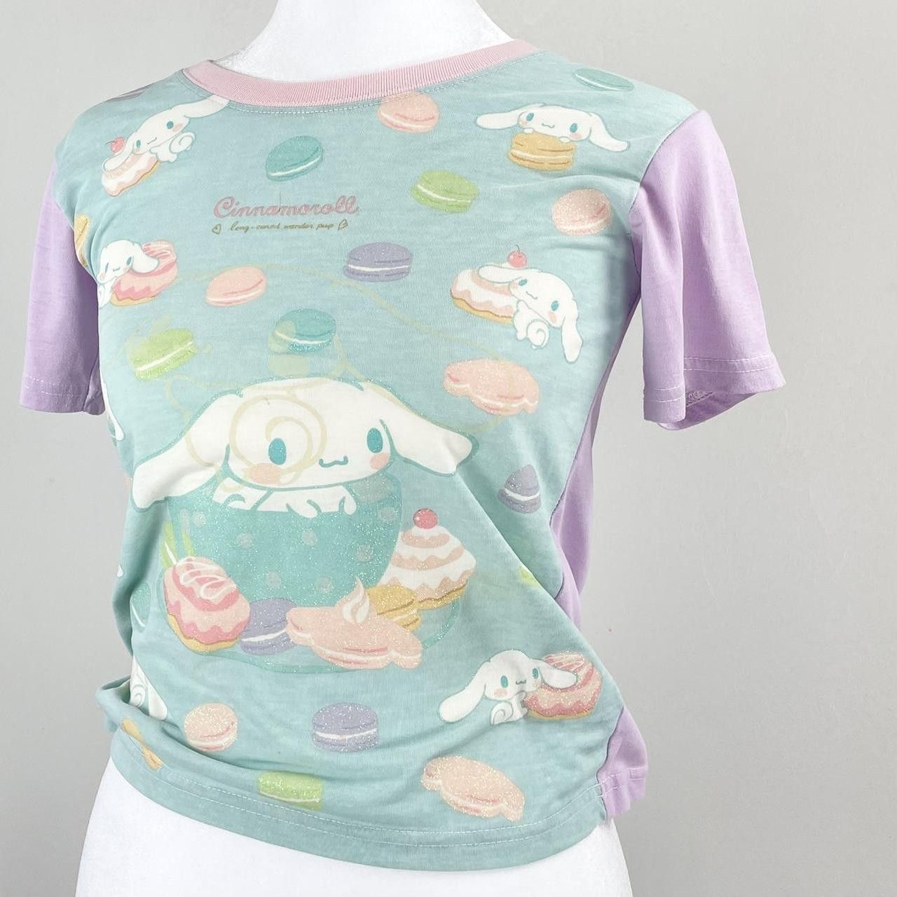 Japanese Brand ✩ Adorable Sanrio Cinnamoroll Sweet Treat AOP Tee ♡ Size S / US 4 / IT 40 - 1 Thumbnail
