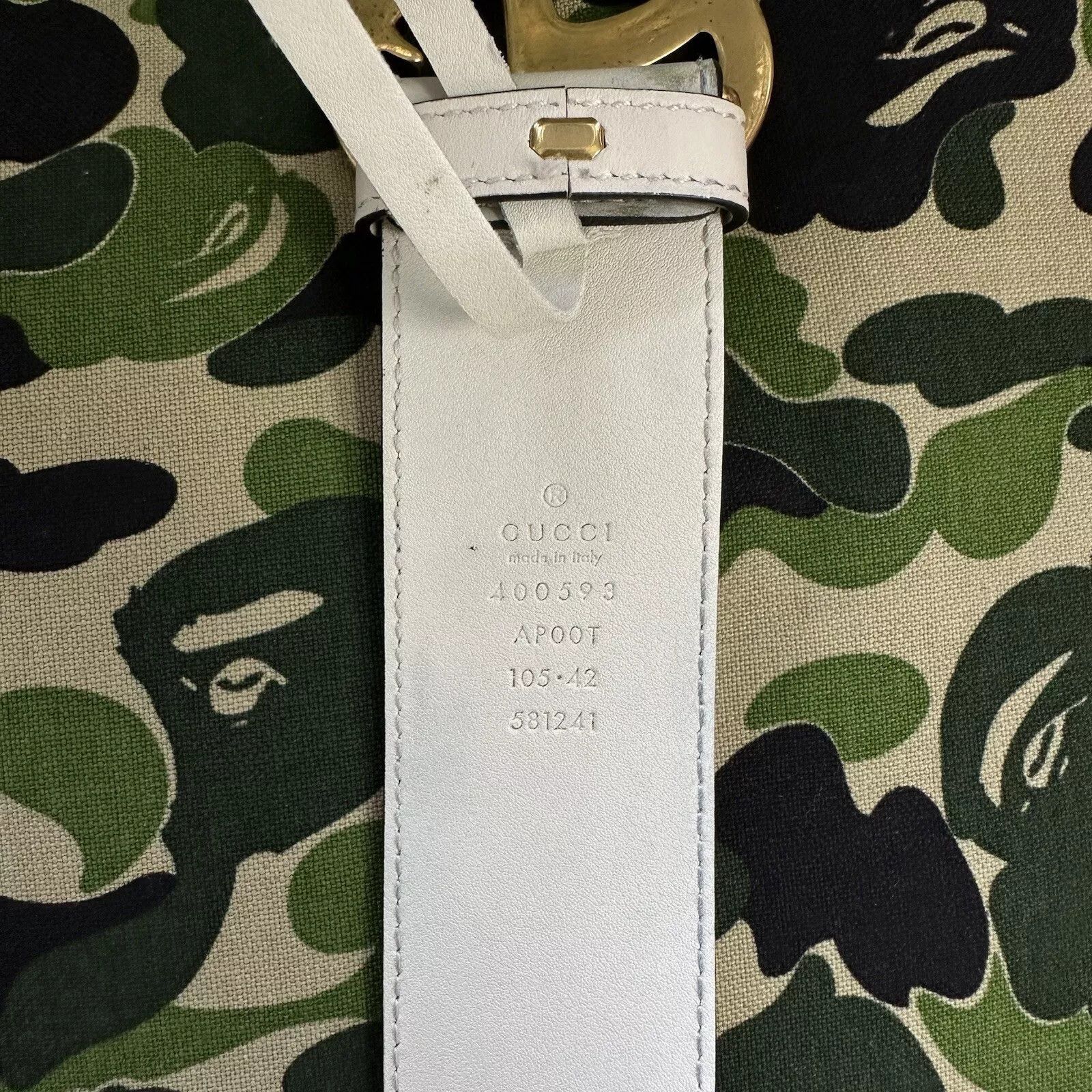 Gucci Authentic Gucci Marmont GG Gold Buckle Logo White Leather Size ONE SIZE - 8 Thumbnail