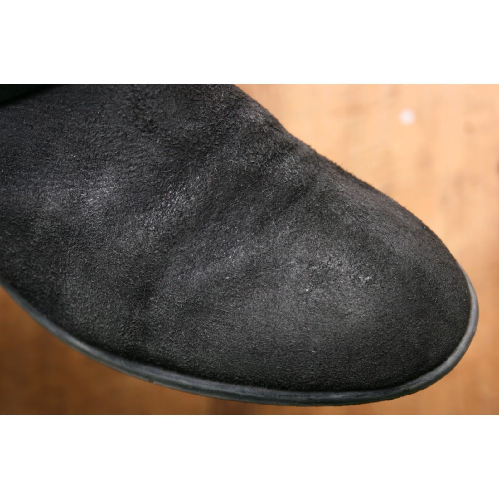 Donald Pliner VINTAGE Donald Pliner Dalis Black Suede Buckle Strap Moto Ankle Boots Sz. 11M Womens Size US 11 / IT 41 - 6 Thumbnail