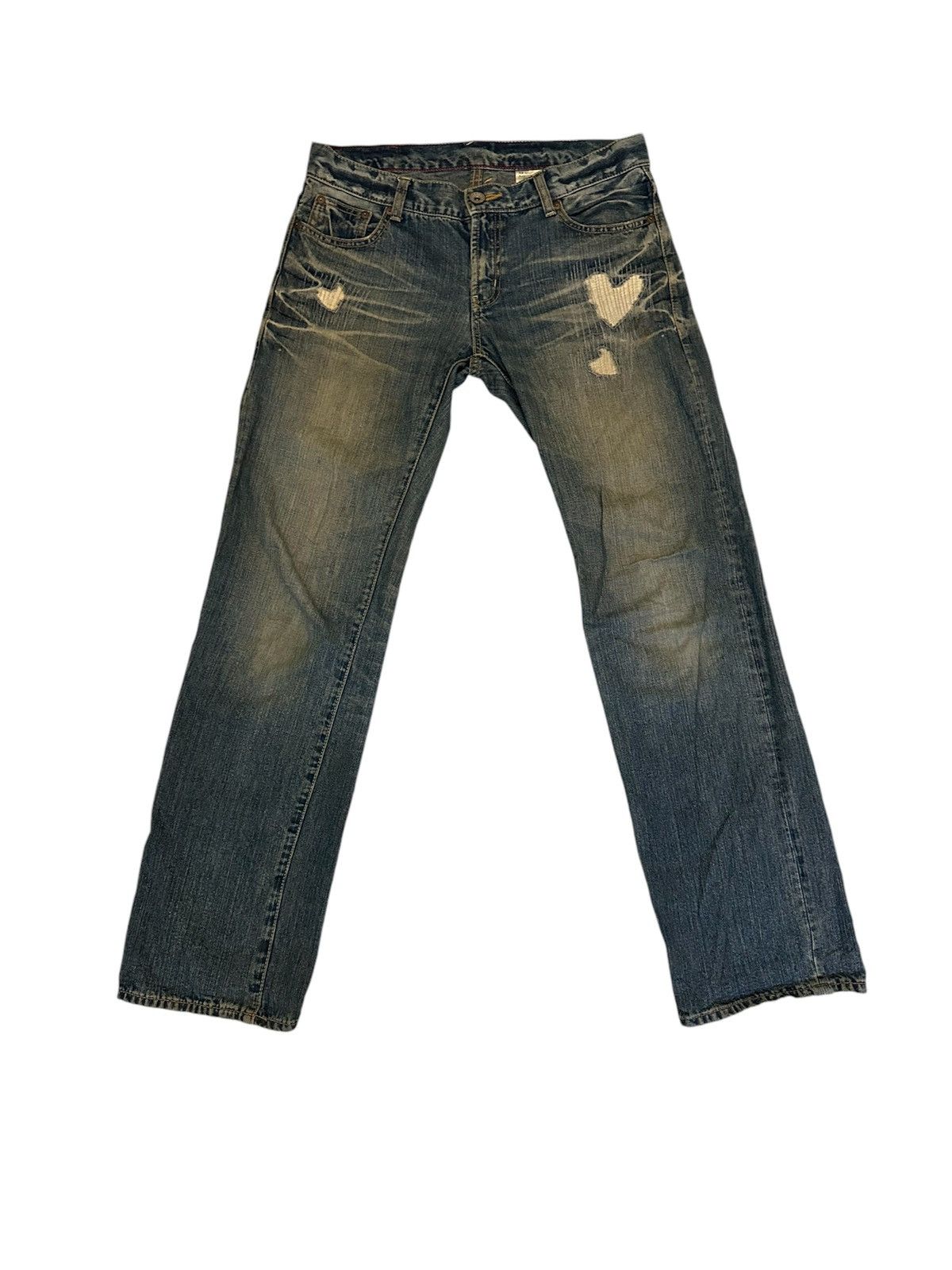 20471120 × Japanese Brand patchwork jeans distress Size US 33 - 1 Thumbnail
