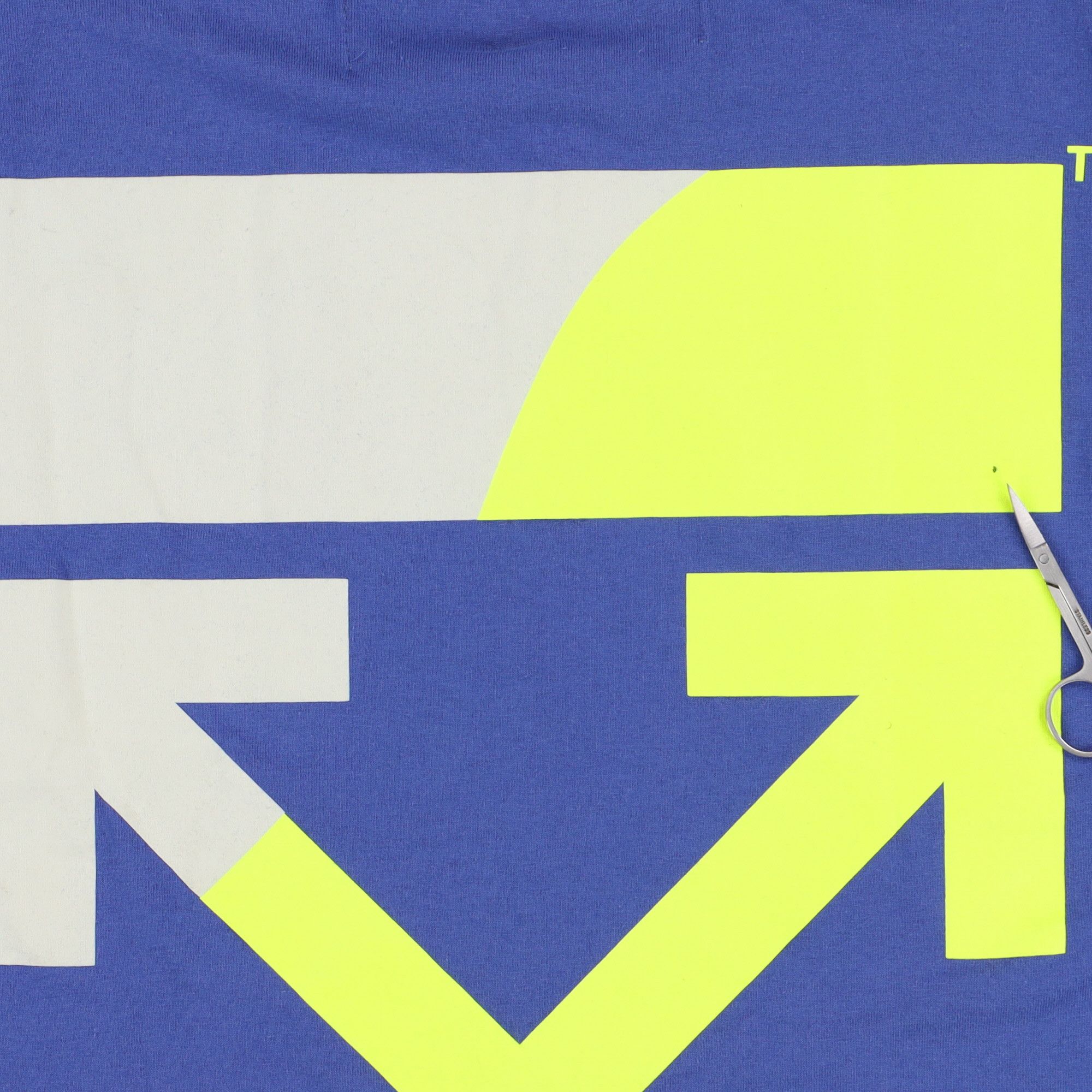 Off-White Blue and Yellow Split Arrows Oversized T-Shirt Size XXS / US 00 / IT 34 - 5 Thumbnail