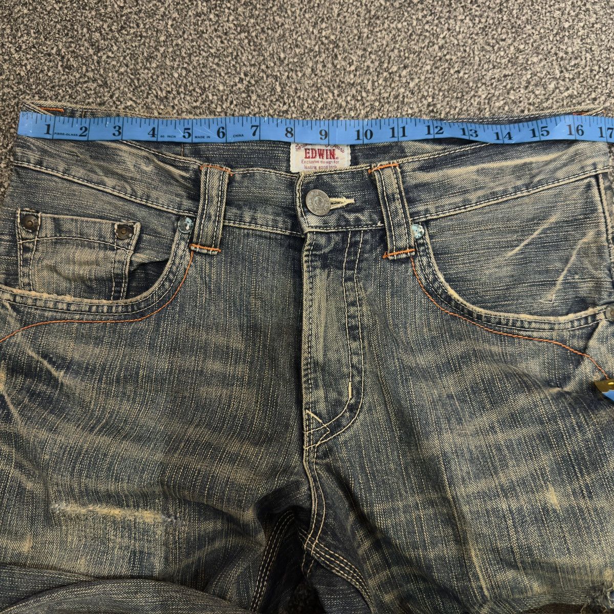 If Six Was Nine 🔥🇯🇵 Japanese 90s Edwin XV Rusty Clawmark Denim Size US 34 / EU 50 - 15 Thumbnail