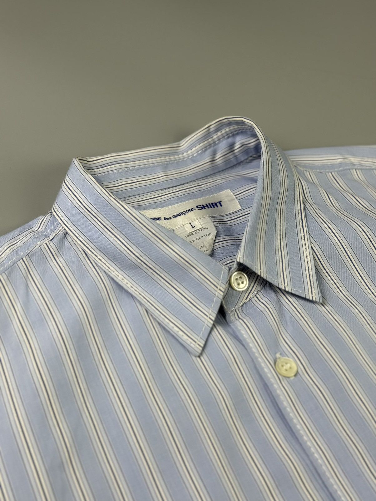 Comme des Garcons SHIRT CDG SHIRT - Striped Short Sleeve Shirt Size US L / EU 52-54 / 3 - 2 Thumbnail