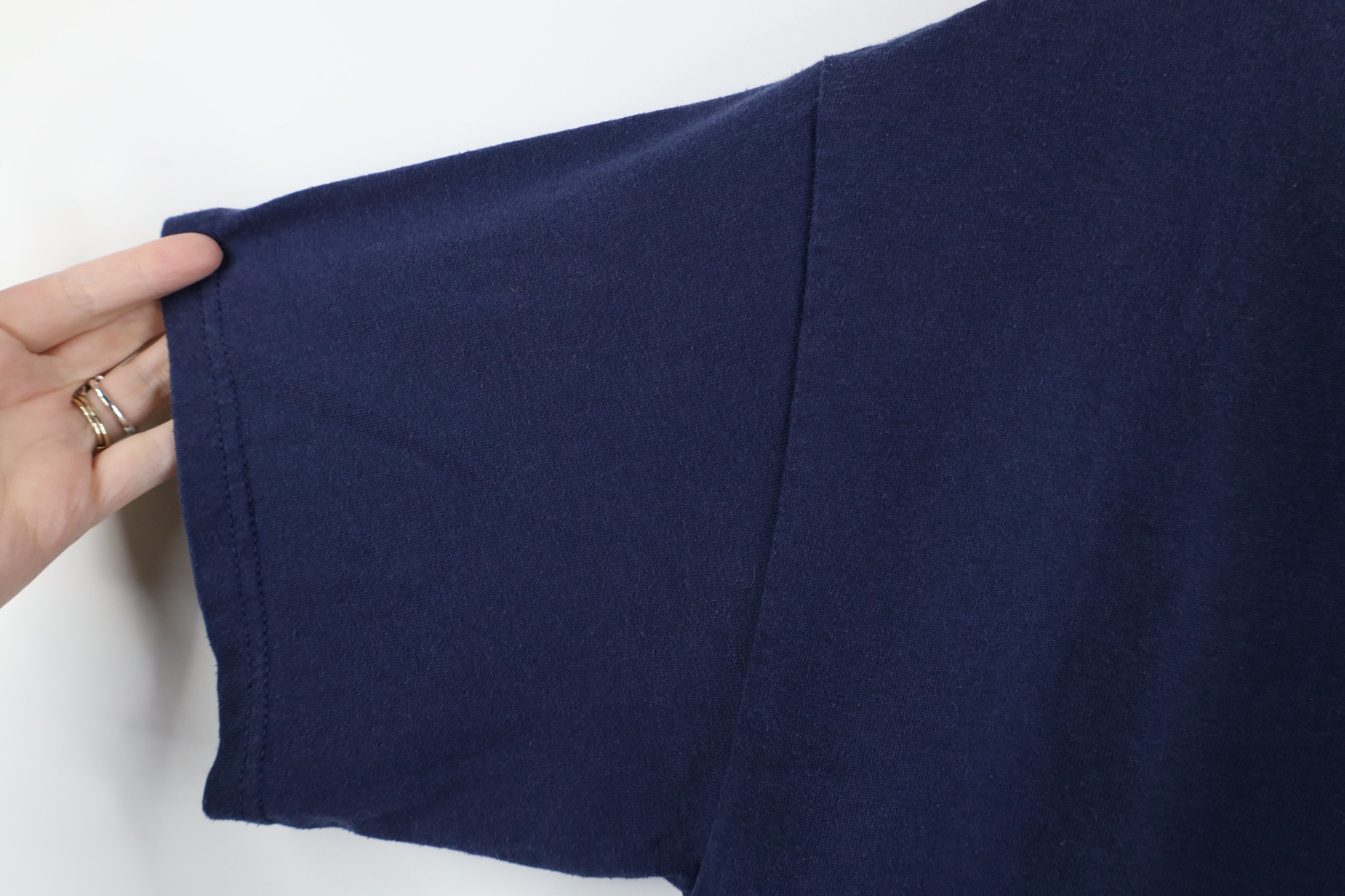 Hanes × Vintage Vintage 90s Hanes Heavyweight Short Sleeve T-Shirt Blue Size US M / EU 48-50 / 2 - 4 Thumbnail