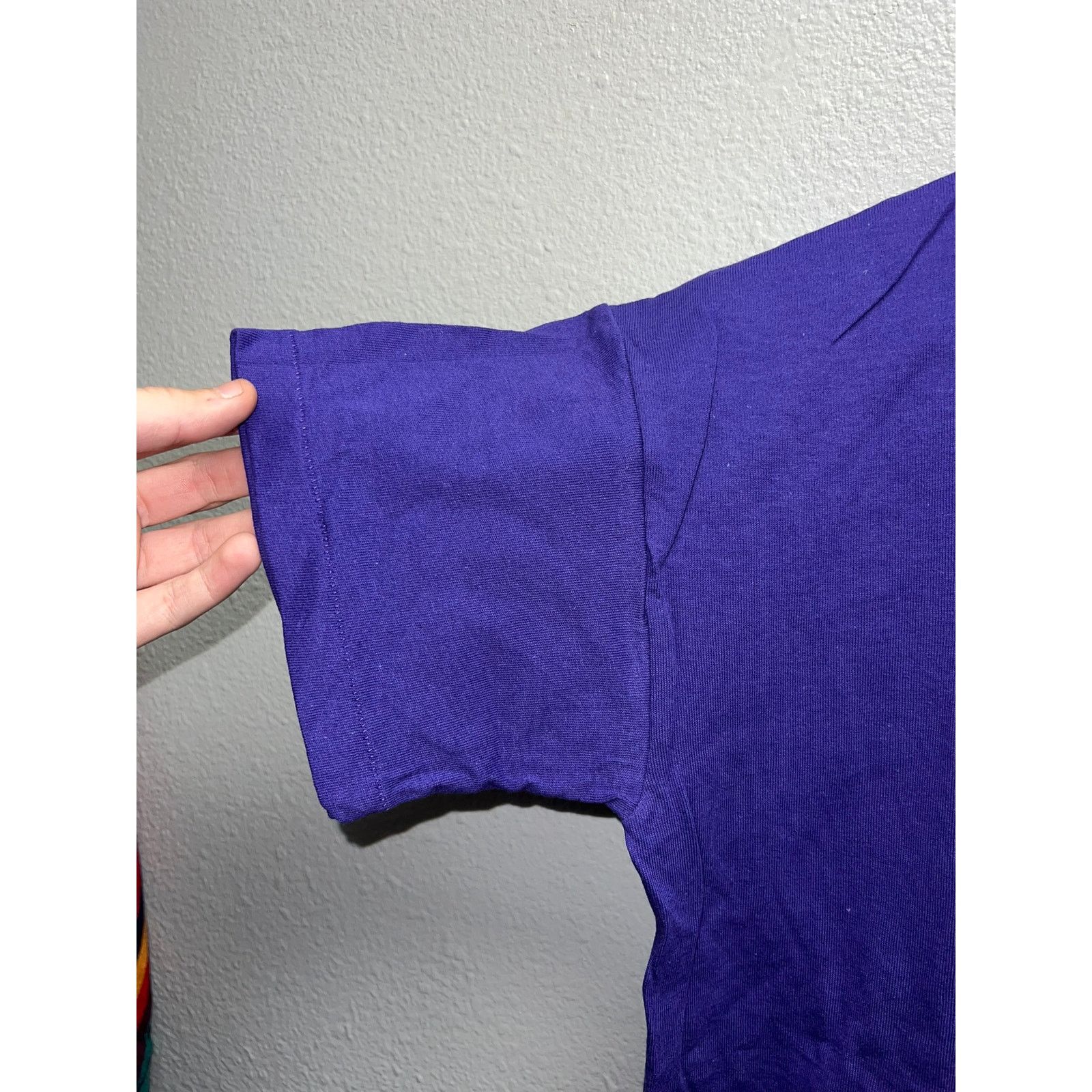 Vintage 90s Women's Vintage H.L. Miller Gold Purple Blank Shirt Top Size M / US 6-8 / IT 42-44 - 4 Thumbnail