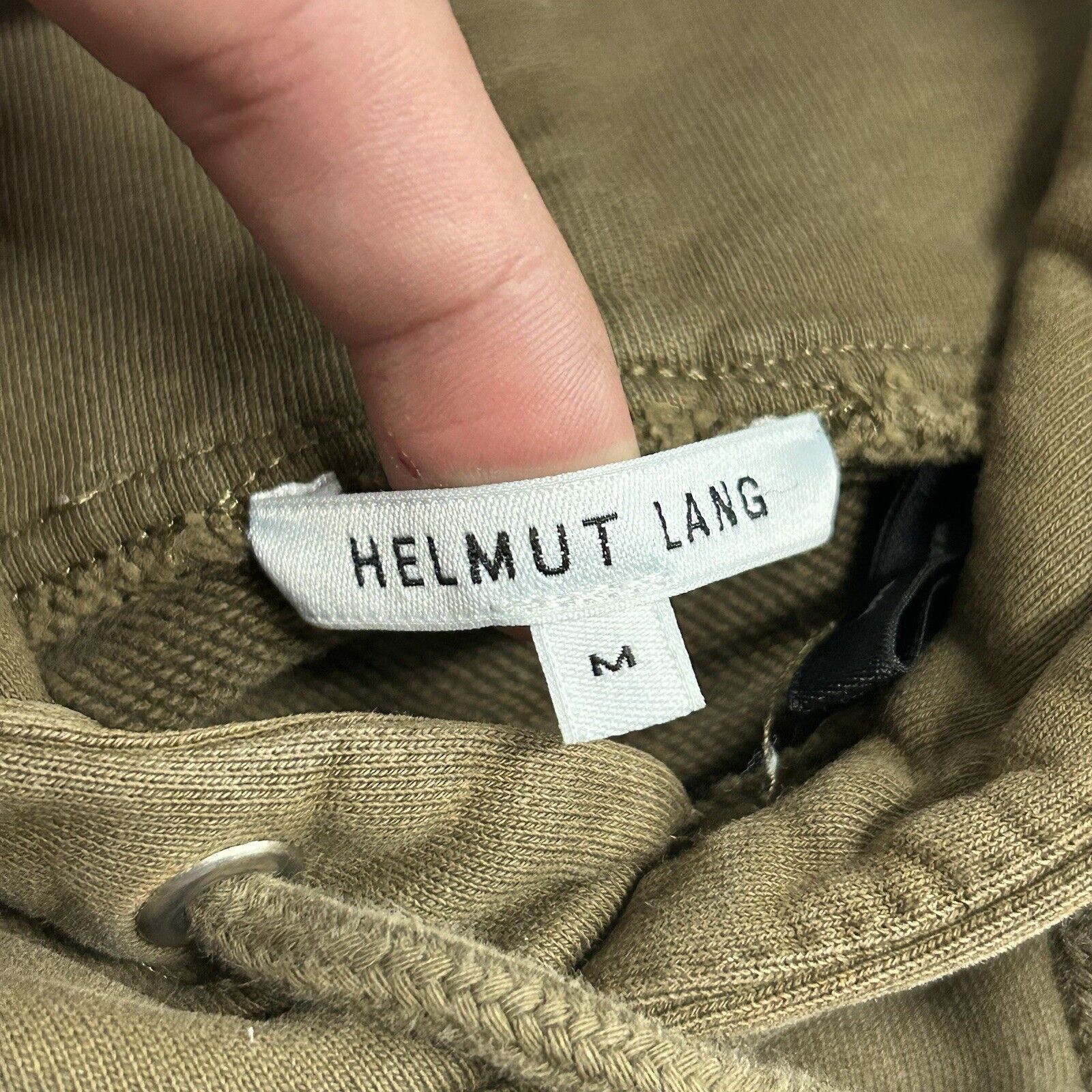 Designer × Helmut Lang × Vintage Helmut Lang Authentic Designer Faded Green Hoodie Sweatshirt Size US M / EU 48-50 / 2 - 6 Thumbnail