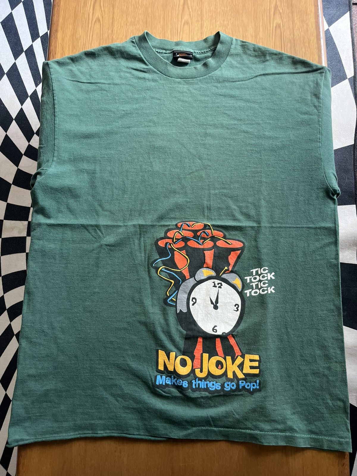 Vintage Vintage NO JOKE Makes things go pop! 90’s Streetwears Tshirt Size US XL / EU 56 / 4 - 4 Thumbnail