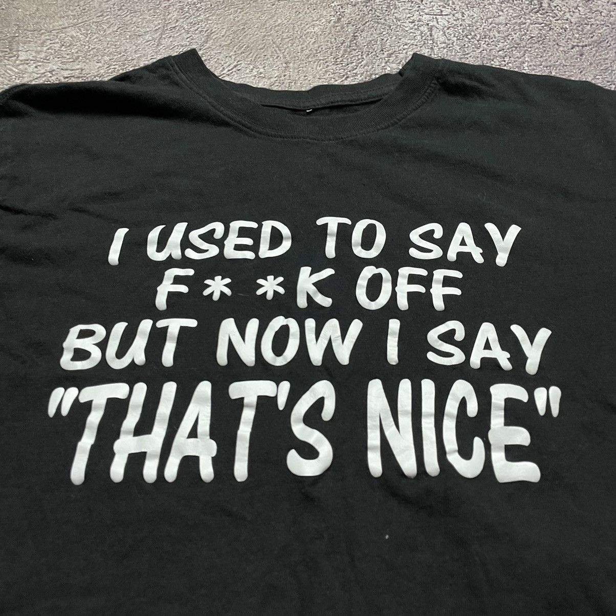 Vintage Vintage 90s Graphic Tee Slogan Print Punk Streetwear Faded M Size US M / EU 48-50 / 2 - 6 Thumbnail