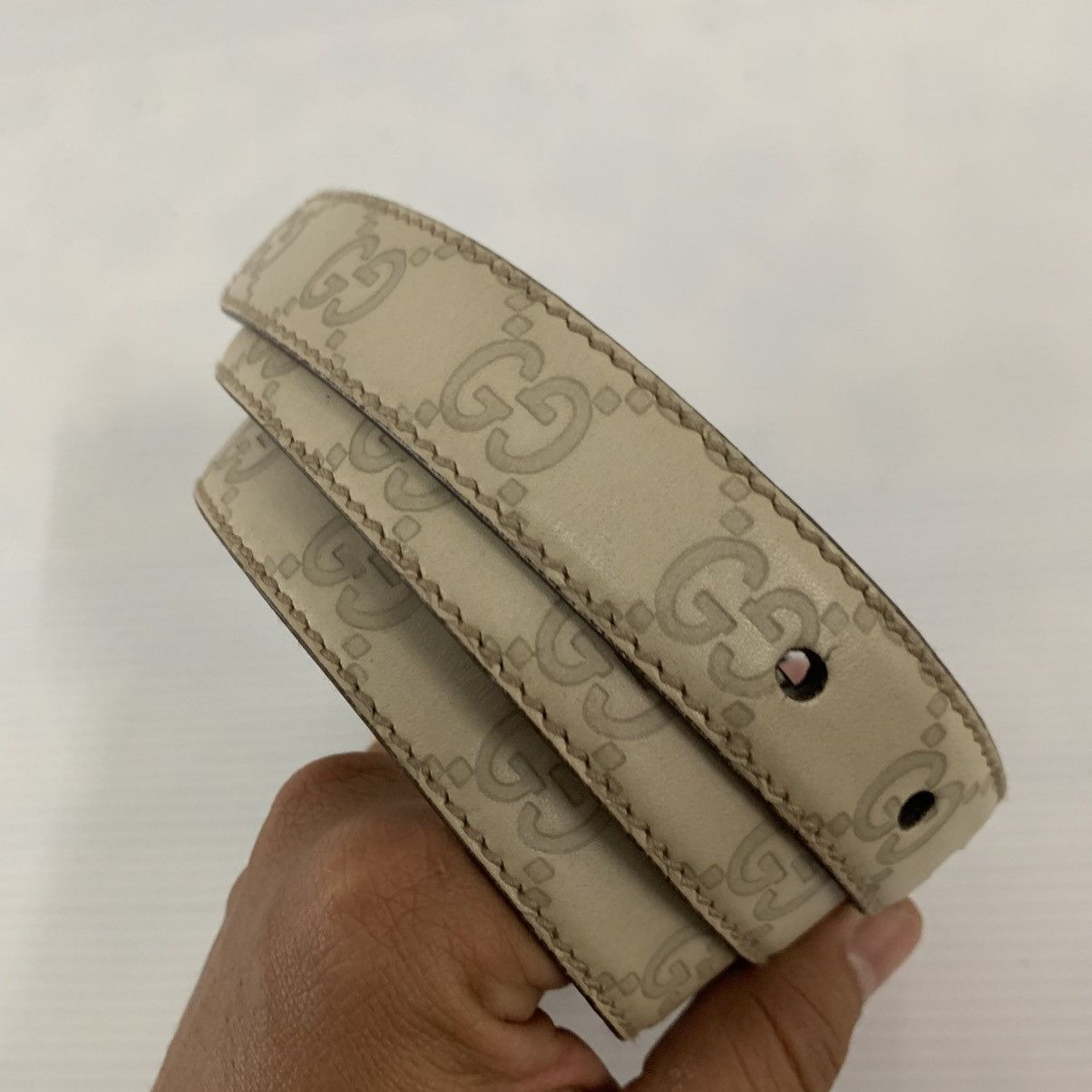 Gucci Gucci Monogram Leather Belts Size ONE SIZE - 4 Thumbnail