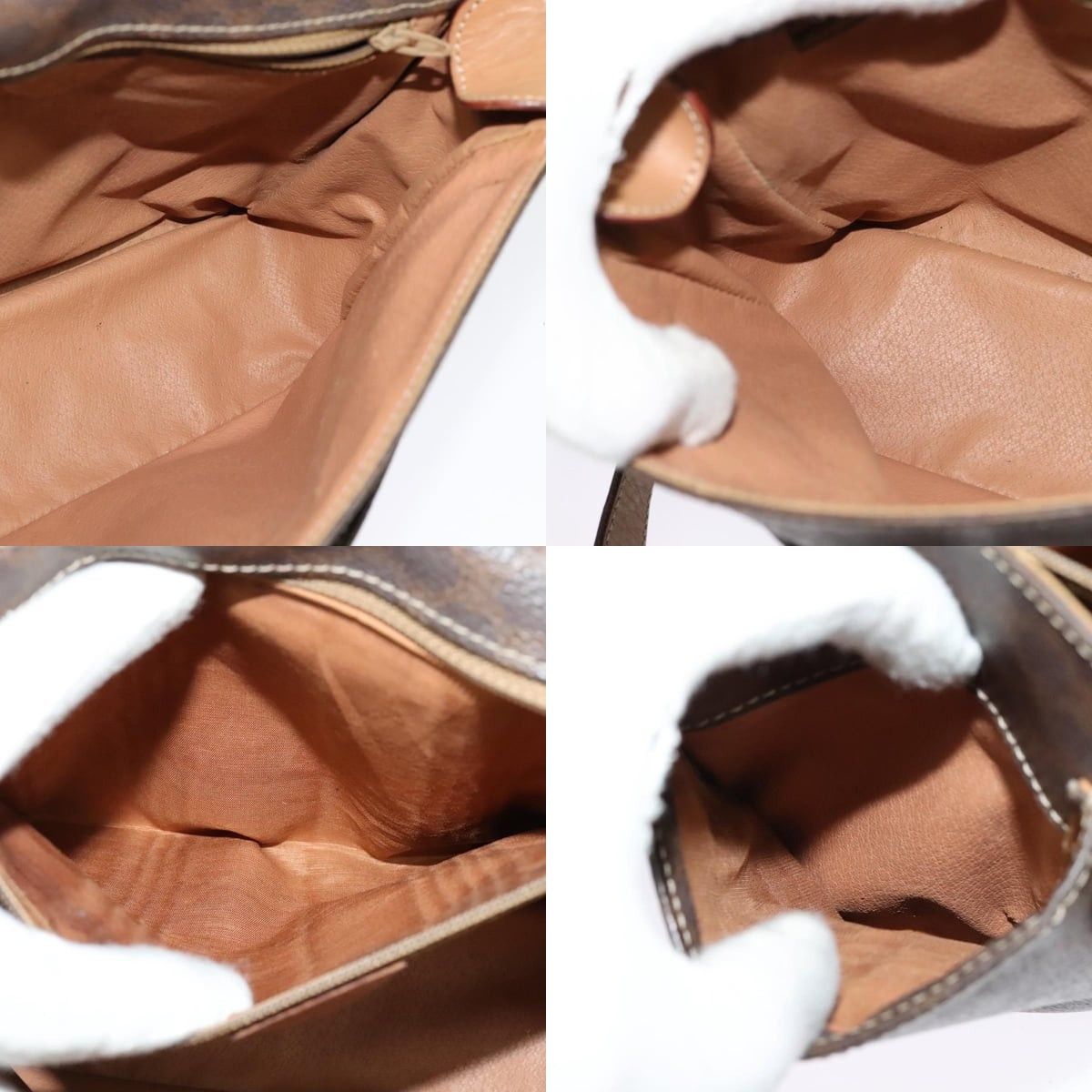 Celine CELINE Macadam Canvas Shoulder Bag Pvc Leather Brown Gold Size ONE SIZE - 12 Thumbnail