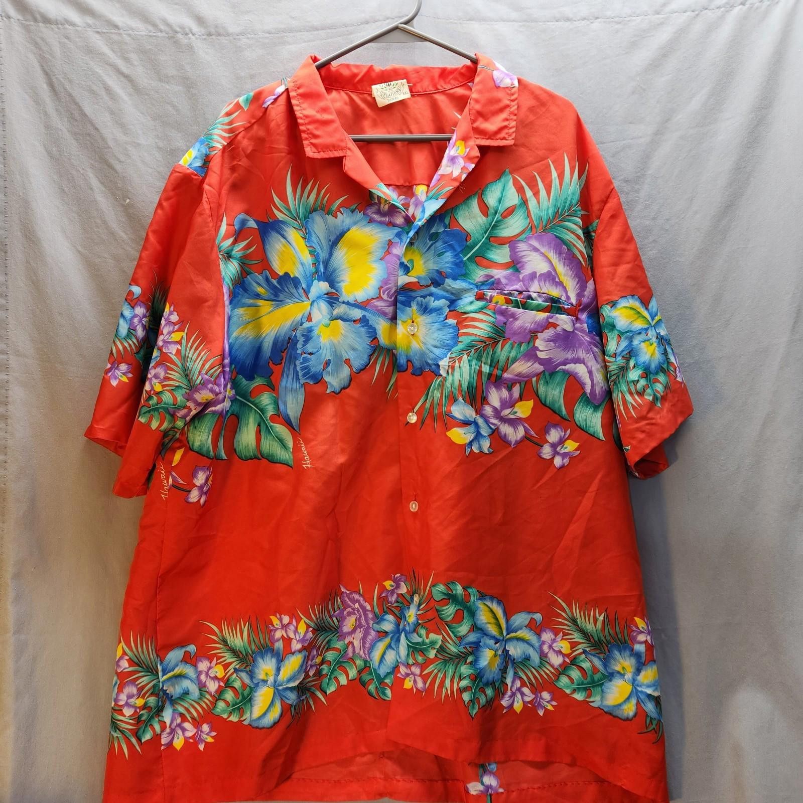 Designer Vintage Royal Creations Hawaiian Shirt Red Floral Size 2XL Size US XXL / EU 58 / 5 - 1 Thumbnail