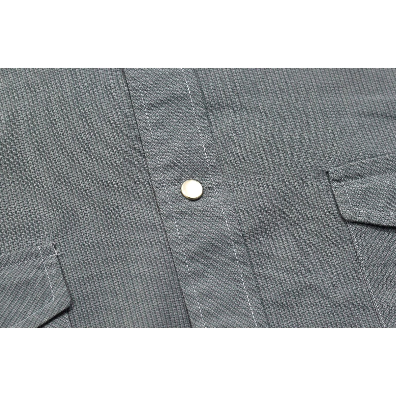 Vintage Sunweave Mens XL Western Pearl Snap Shirt Long Sleeve Textured Gray Point Collar Size US XL / EU 56 / 4 - 7 Thumbnail