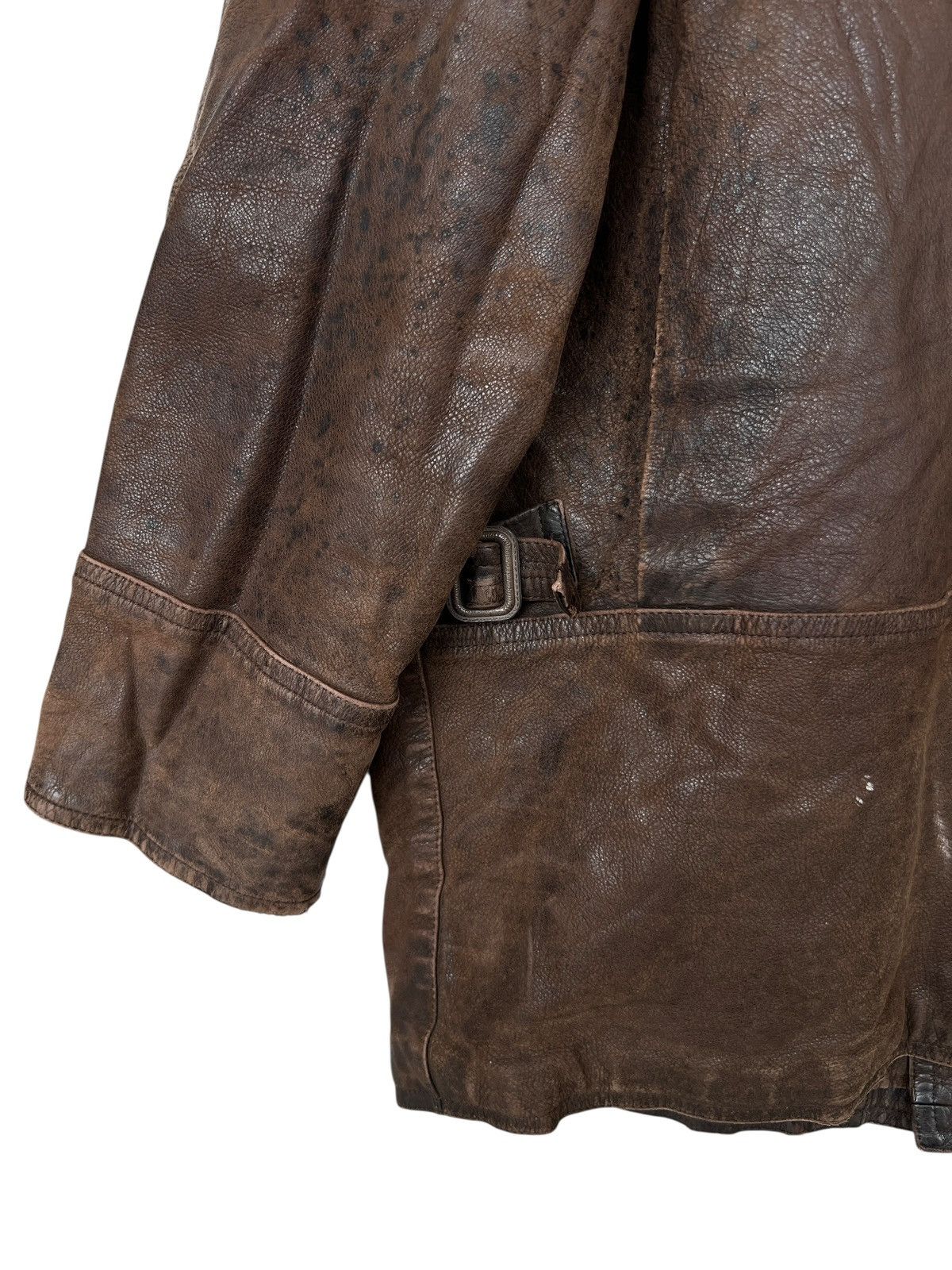 Vintage Vintage 70s Brown Long Leather Coat Jacket Size US L / EU 52-54 / 3 - 10 Thumbnail