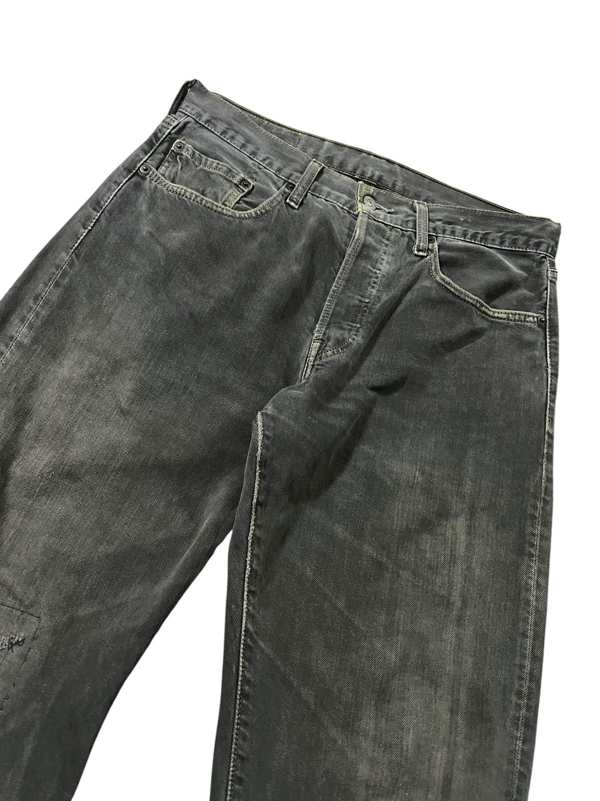 Levi's Vtg Levis 501 black Distressed Faded Jean Size US 31 - 3 Thumbnail