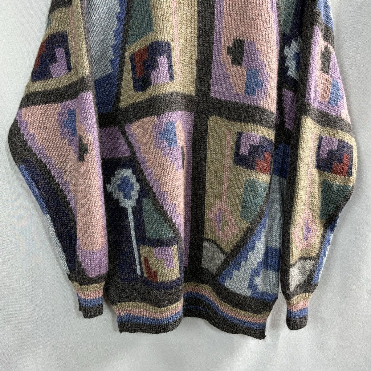 Vintage Vintage wool crazy sweater xl rare streetwear knitwear Size US XL / EU 56 / 4 - 3 Thumbnail