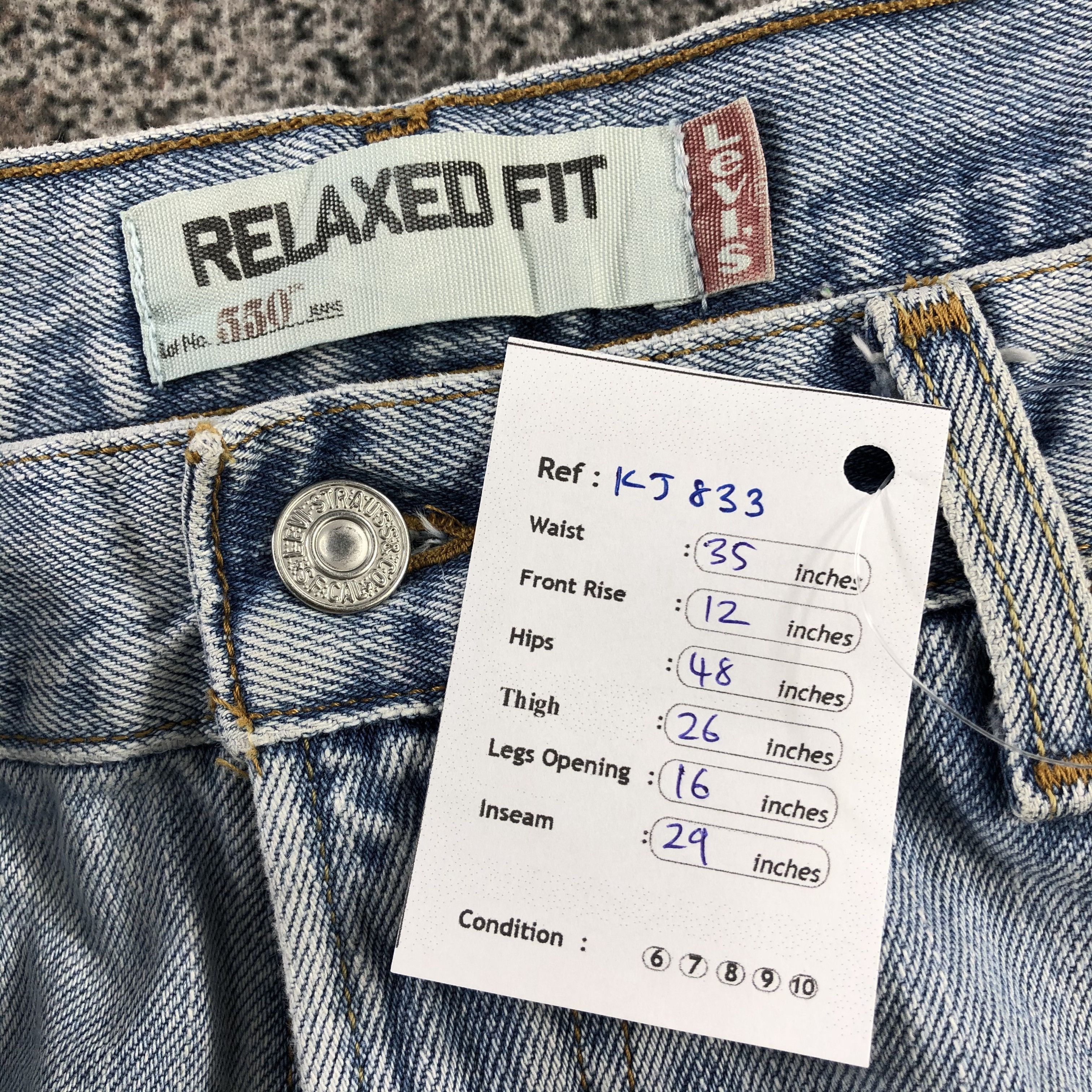 Levi's Vintage Levis 550 Jeans Medium Wash Denim KJ833 Size US 35 - 13 Thumbnail