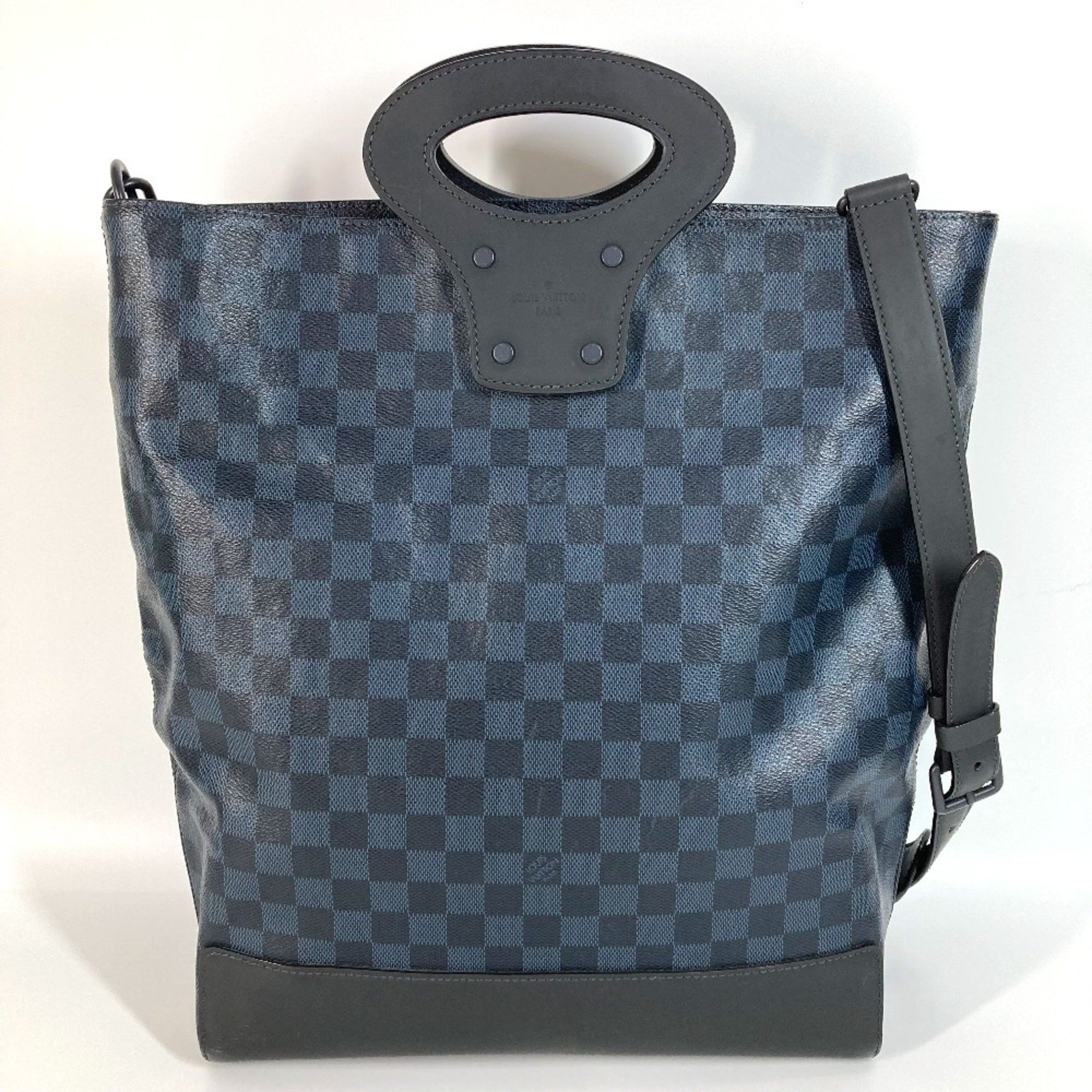 Louis Vuitton N51100 Damier Cobalt Tote Ns Bag 2Way Shoulder Crossbody Handbag Canvas Men's Women's Navy in Blue