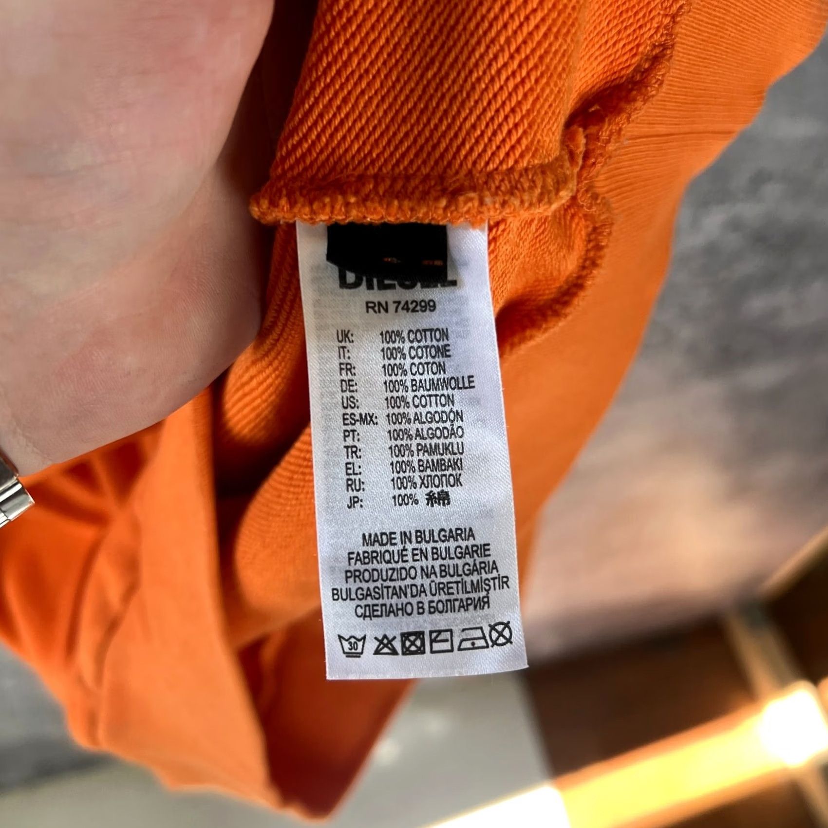 Diesel Diesel Sweatshirt Orange Logo Cotton Size 14 Womens Pullover Classic Bold Design Size XL / US 12-14 / IT 48-50 - 6 Thumbnail