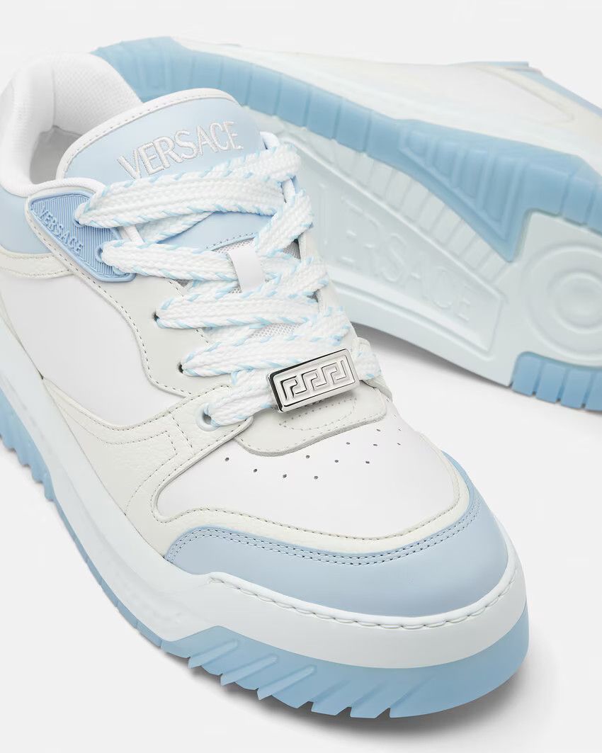 Versace o1s22i1n1224 Odiessea Sneakers in White/Light Blue Size US 8 / EU 41 - 6 Thumbnail