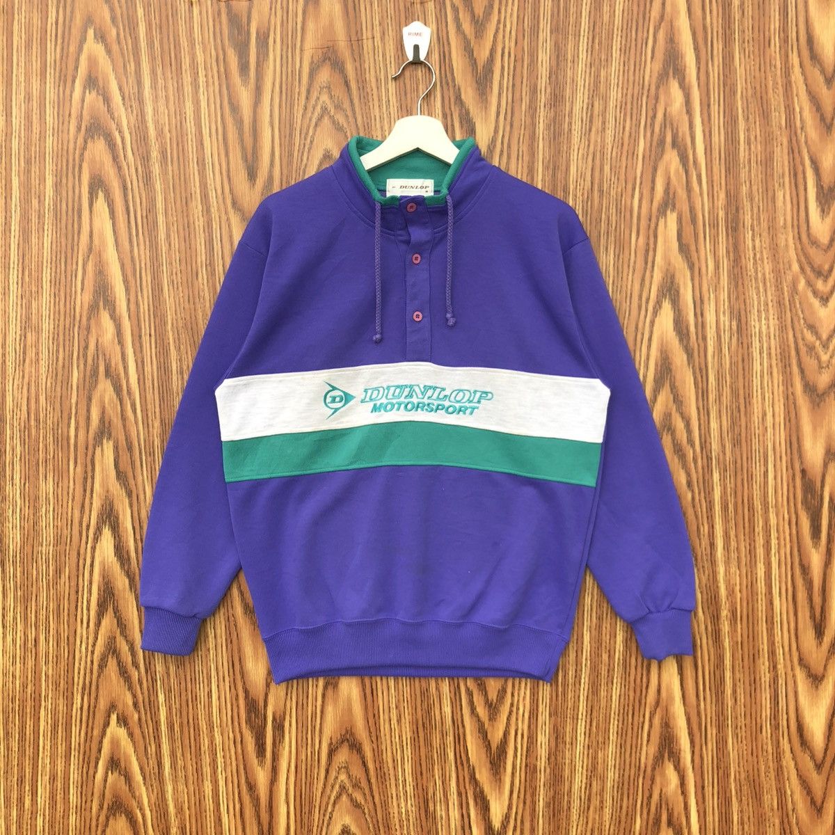 Dunlop Vintage Dunlop Motorsport Sweatshirt Pullover Sweater Size US M / EU 48-50 / 2 - 1 Thumbnail