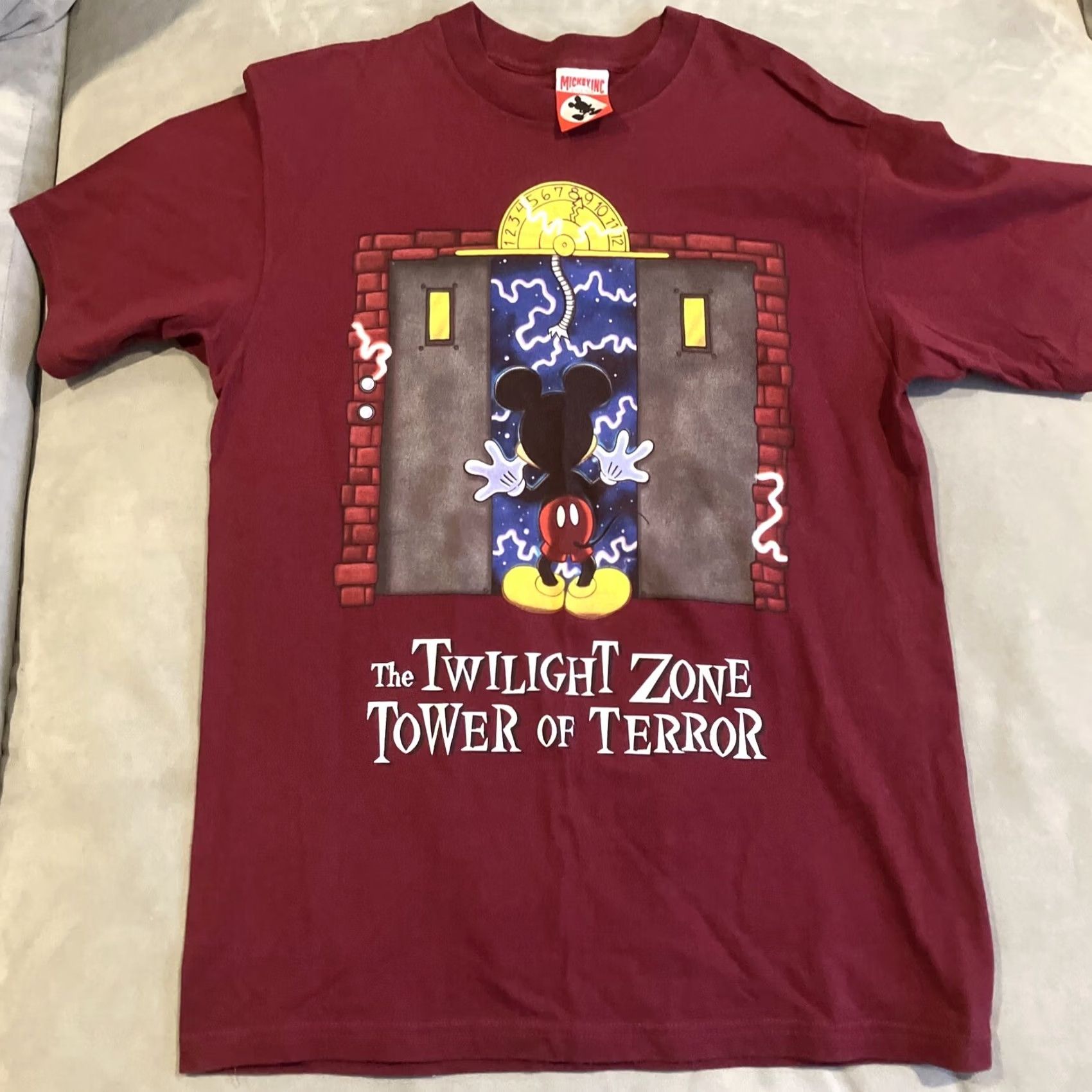 Disney VINTAGE Disney Twilight Zone Tower of Terror T-Shirt SIZE LARGE Men Purple Cotton Crew Neck Mickey Inc Logo Short Sleeve All Seasons TZ Theme Movie Size US L / EU 52-54 / 3 - 2 Thumbnail