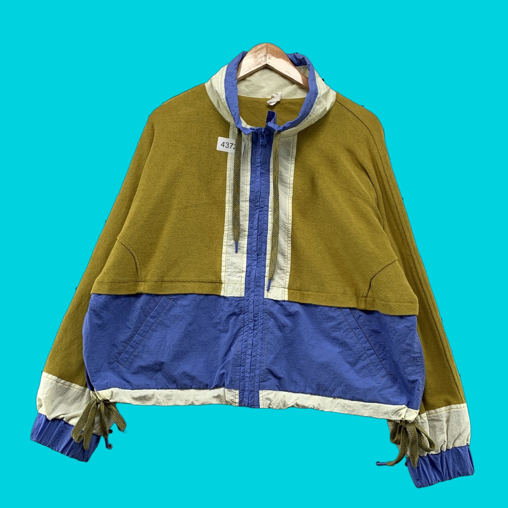 Anthropologie Jacket Womens Large Green Blue Clipperton Daily Practice