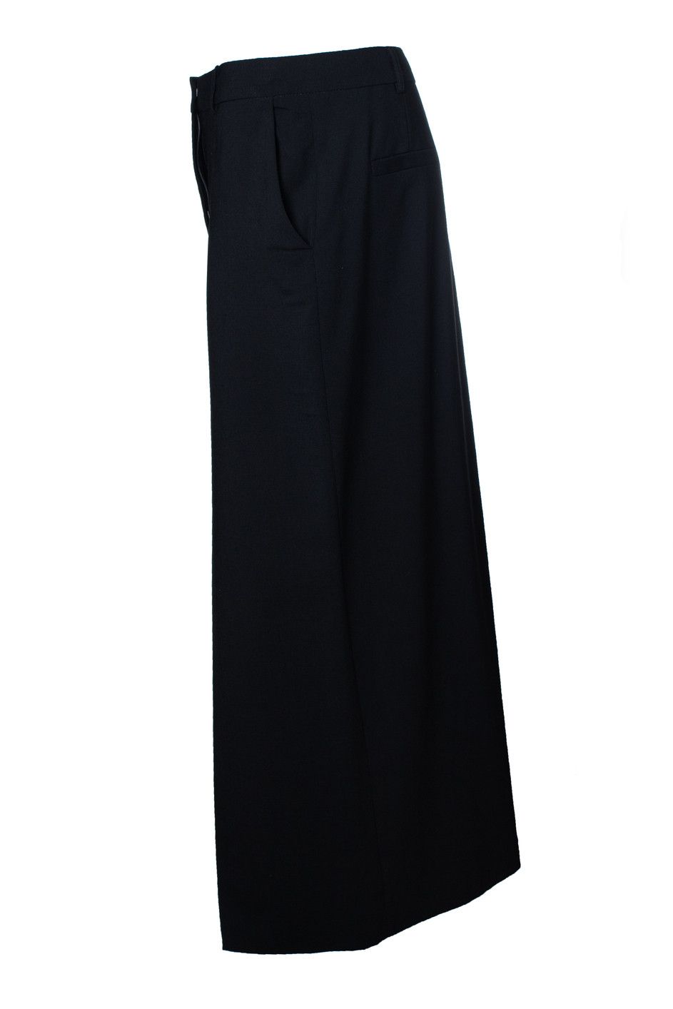 Nude (Nude), black maxi skirt with high front slit Size 28" / US 6 / IT 42 - 2 Thumbnail
