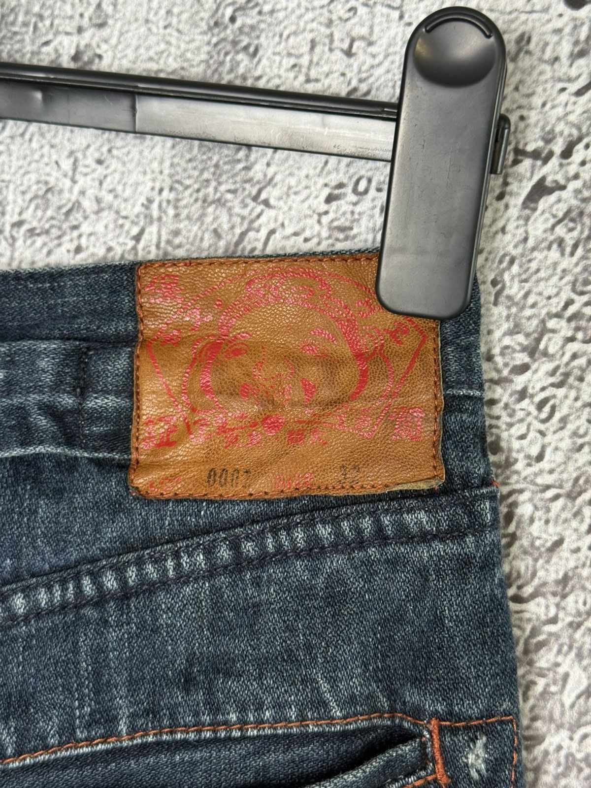 Evisu Vintage Evisu Leather Daicock Cinch Back Logo Denim Pants Size US 32 / EU 48 - 5 Thumbnail