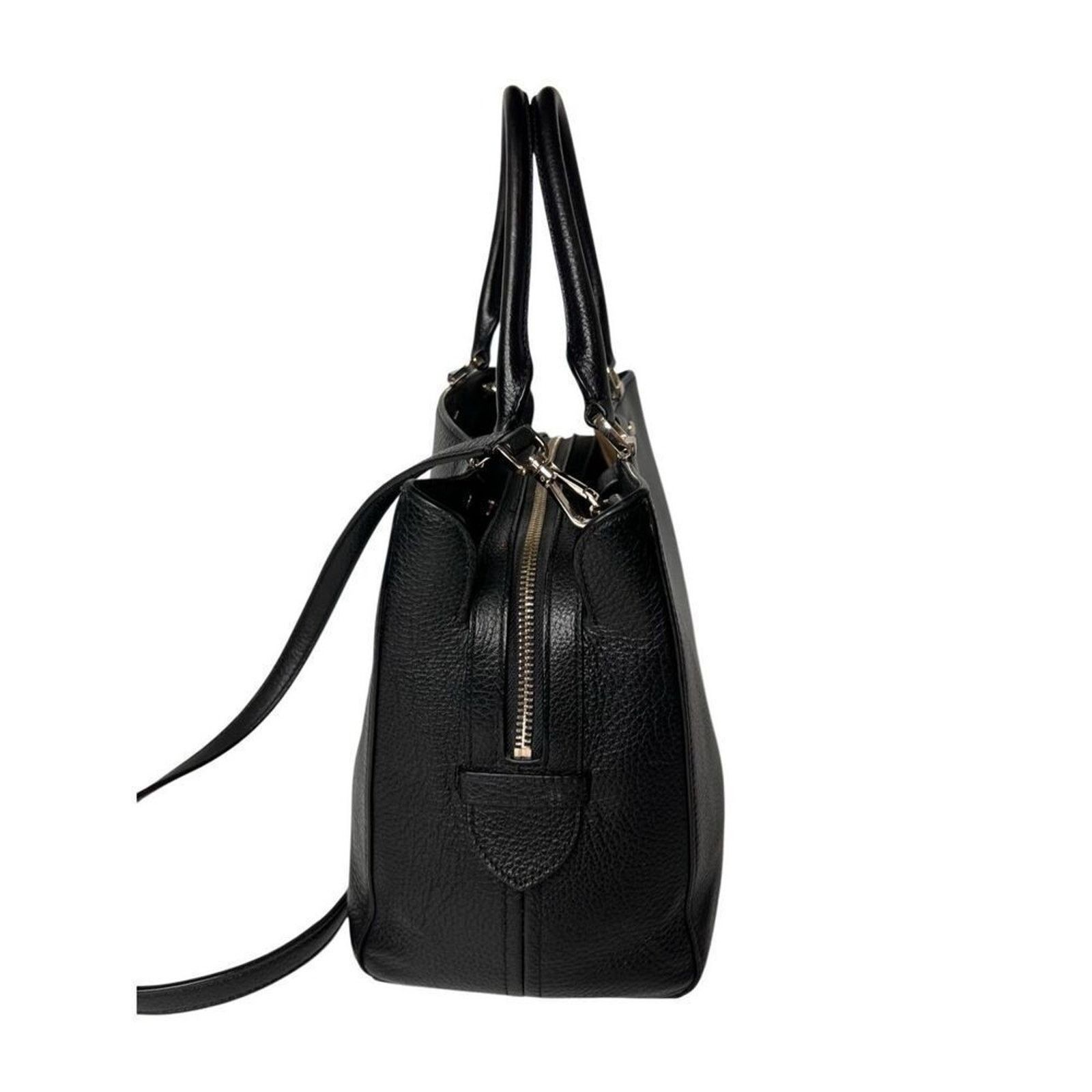 Kate Spade Kate Spade Leila Pebbled Leather Satchel Handbag Black $399 Size ONE SIZE - 4 Thumbnail