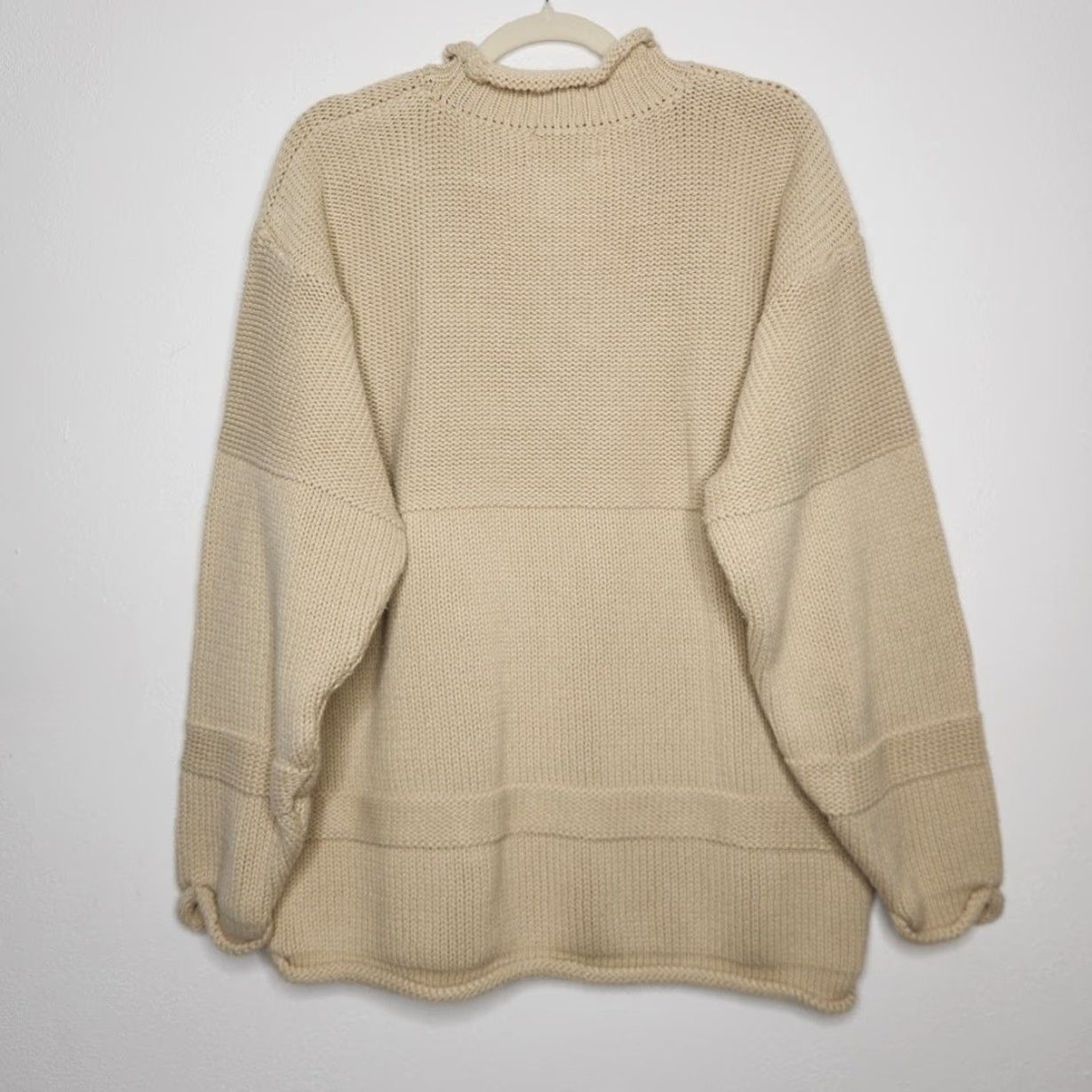 Guess VINTAGE GUESS Classic Sportswear Mock Neck Sweater Cotton Cream Tan M Medium Unisex Adults Pullover Knits Size US M / EU 48-50 / 2 - 5 Thumbnail