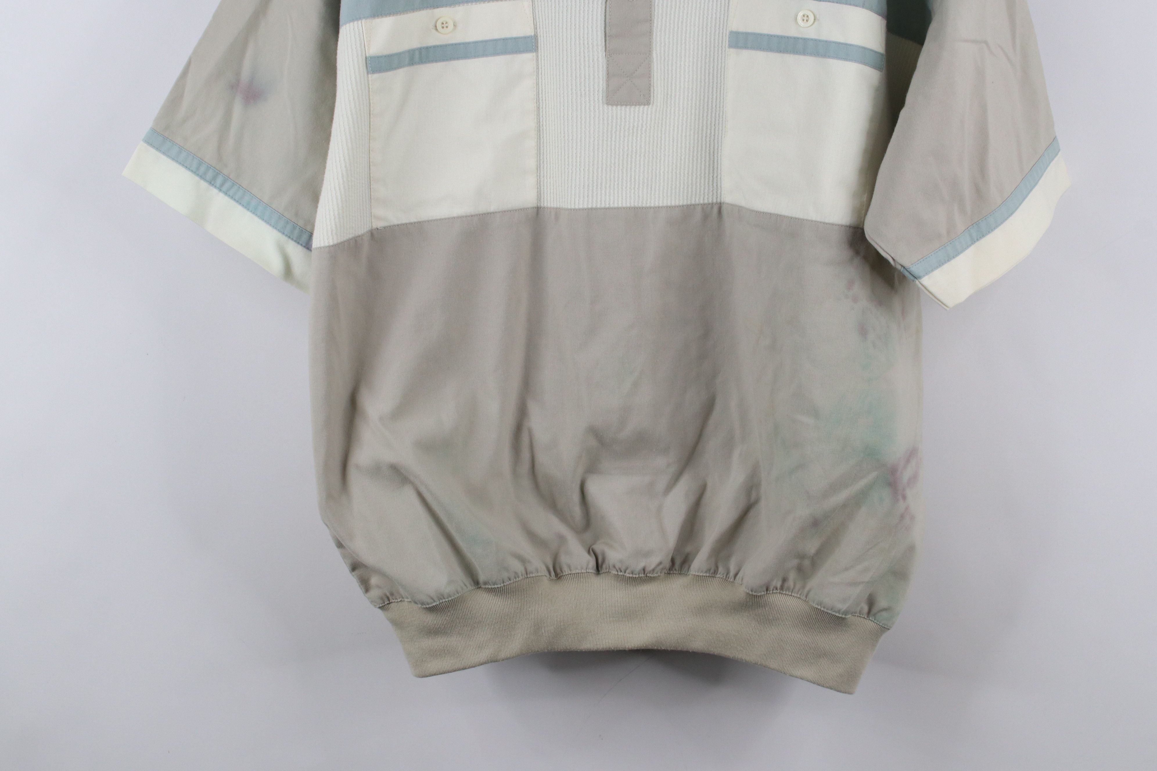 Vintage Vintage 90s Streetwear Block Ribbed Pullover Polo Shirt Size US L / EU 52-54 / 3 - 3 Thumbnail