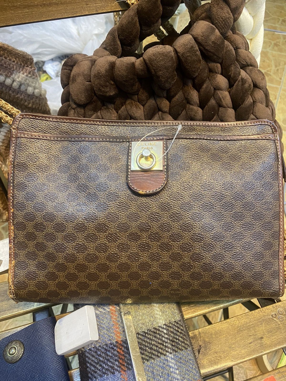 Celine Authentic Vintage Celine Monogram Clutch Size ONE SIZE - 1 Thumbnail