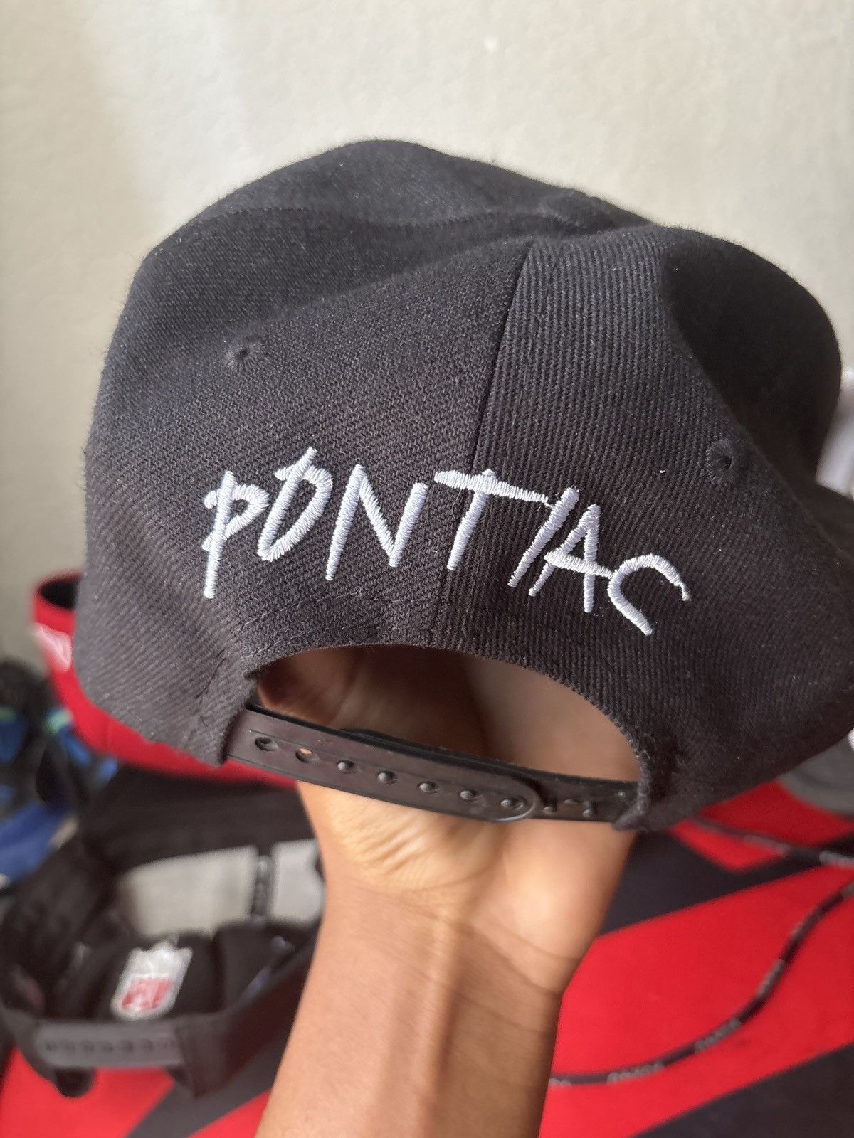 Other Mirae Pontiac Snapback Hat Black Adjustable Men City casual Size ONE SIZE - 2 Thumbnail
