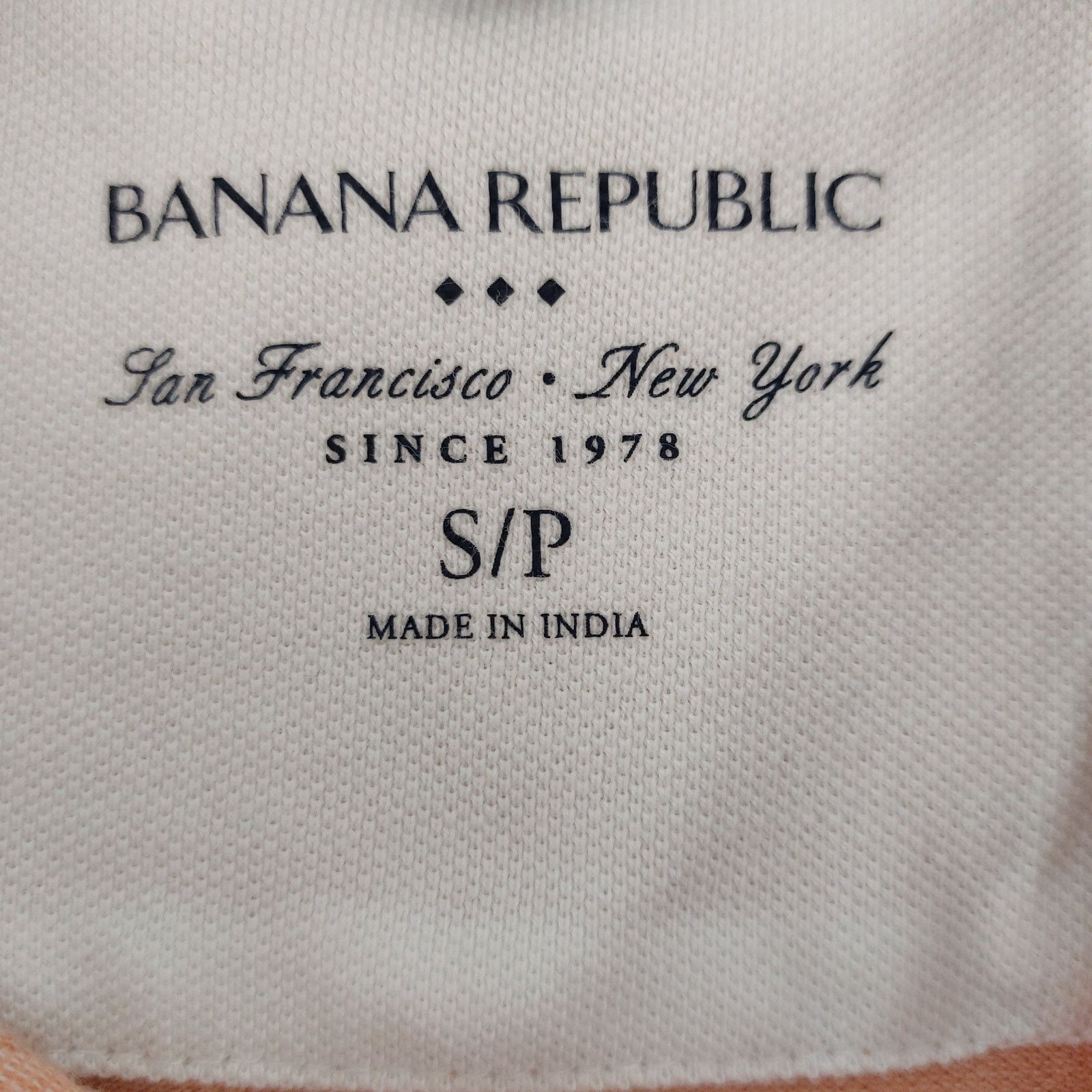 Banana Republic Banana Republic Orange Polo Shirt Mens Logo Mammoth Sz Small Size US S / EU 44-46 / 1 - 3 Thumbnail